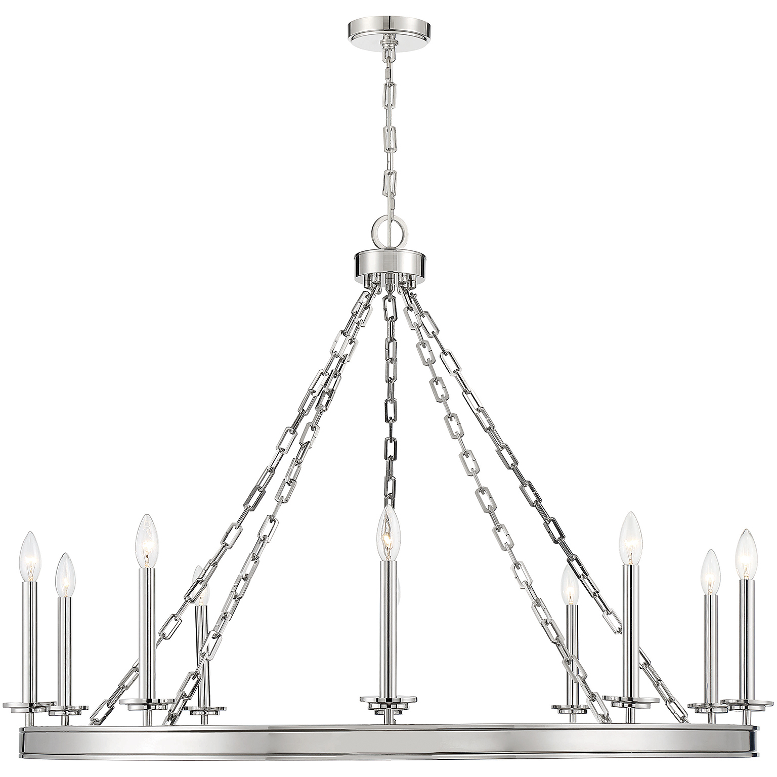 Seville 10 Light 45 inch Polished Nickel Chandelier Ceiling Light, Essentials