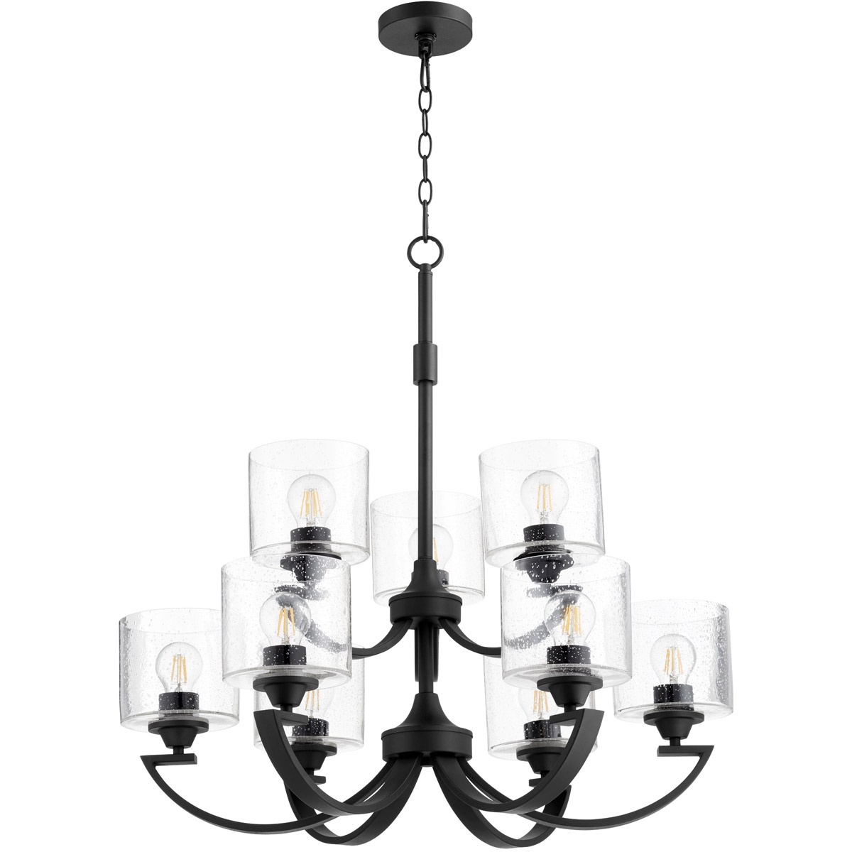 Dakota 9 Light 3 inch Noir Chandelier Ceiling Light