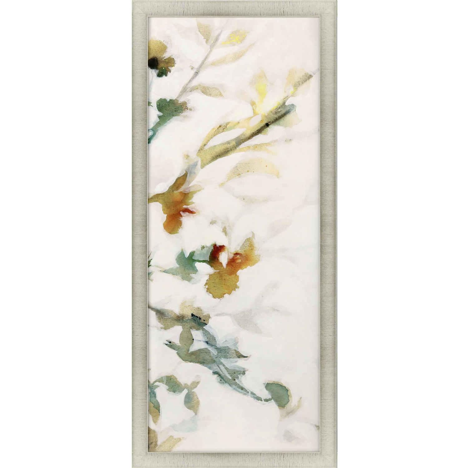 Lovely Place To Be Green and Neutral and White and Yellow Framed Art