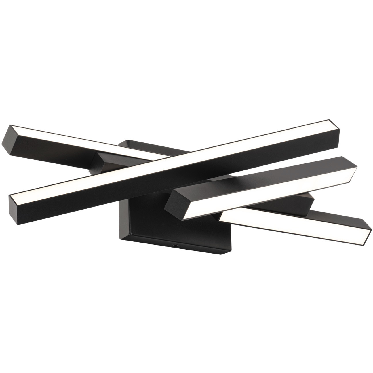 Parallax LED 20 inch Black Bath Vanity & Wall Light in 3000K, dweLED