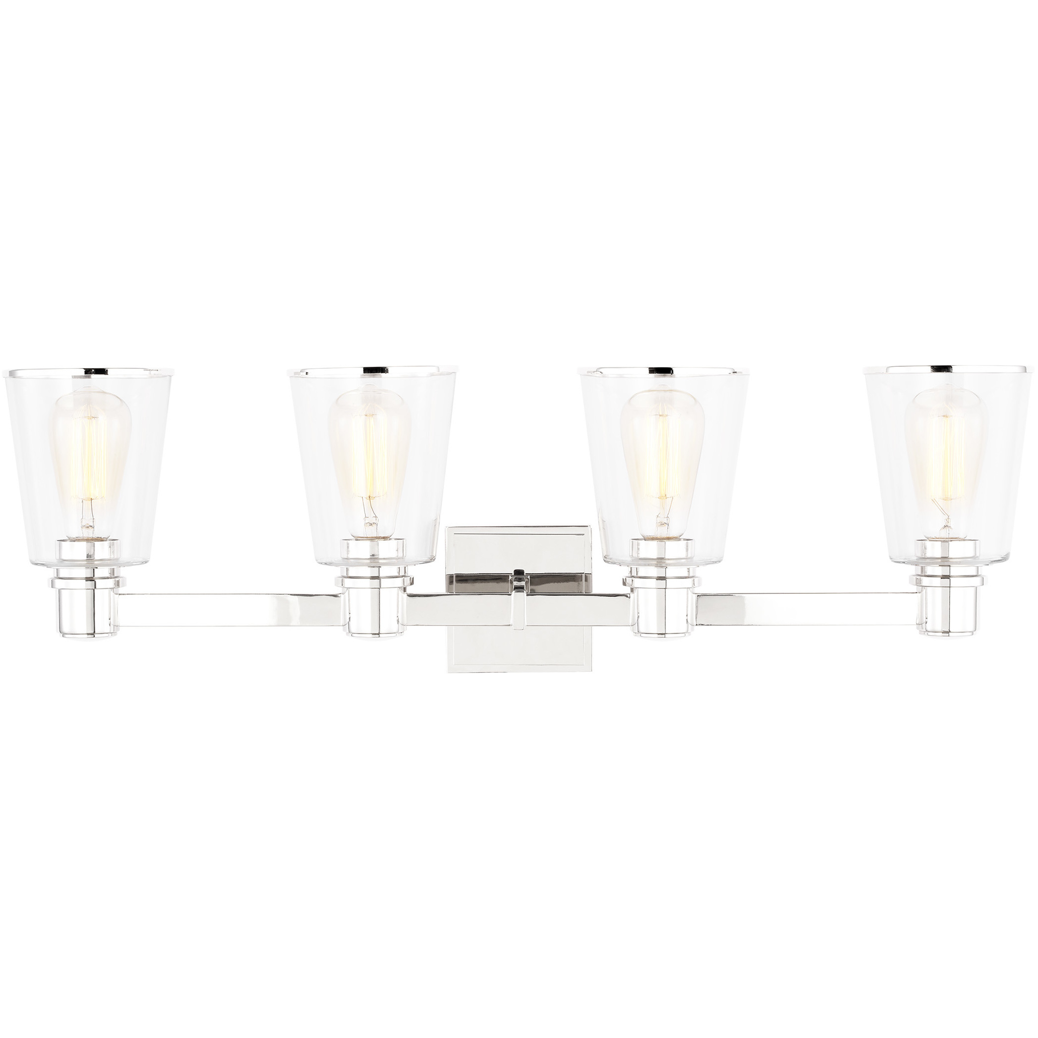 C&M by Chapman & Myers Alessa 4 Light 30.63 inch Polished Nickel Bath Vanity Wall Sconce Wall Light