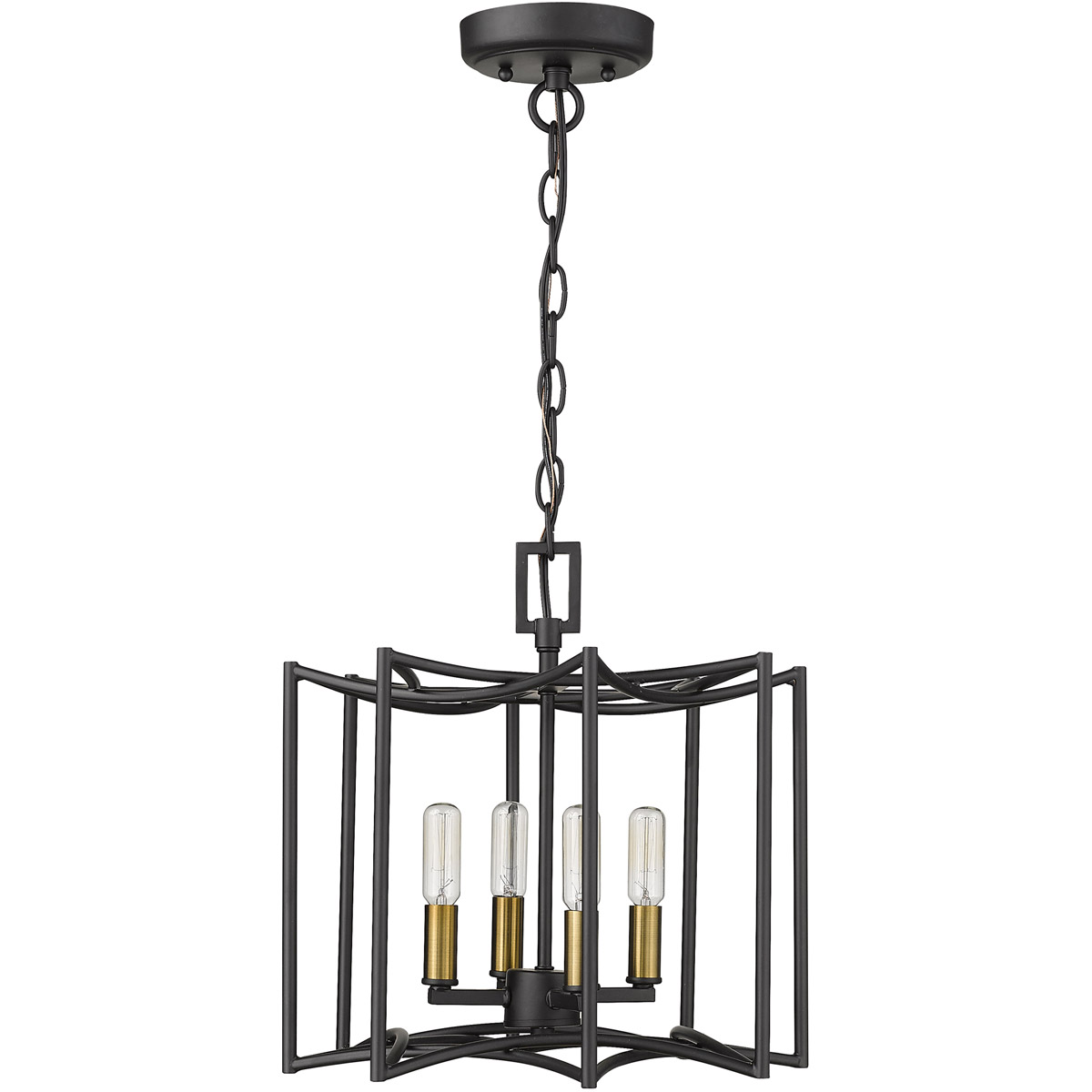 Rhian 4 Light 14 inch Matte Black Pendant Ceiling Light