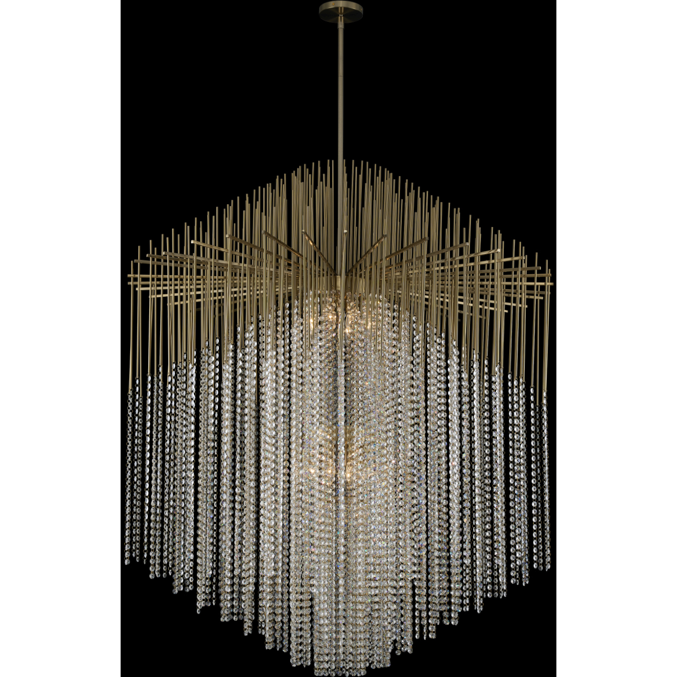 Estrella 20 Light 48 inch Brushed Champagne Gold Pendant Foyer Ceiling Light