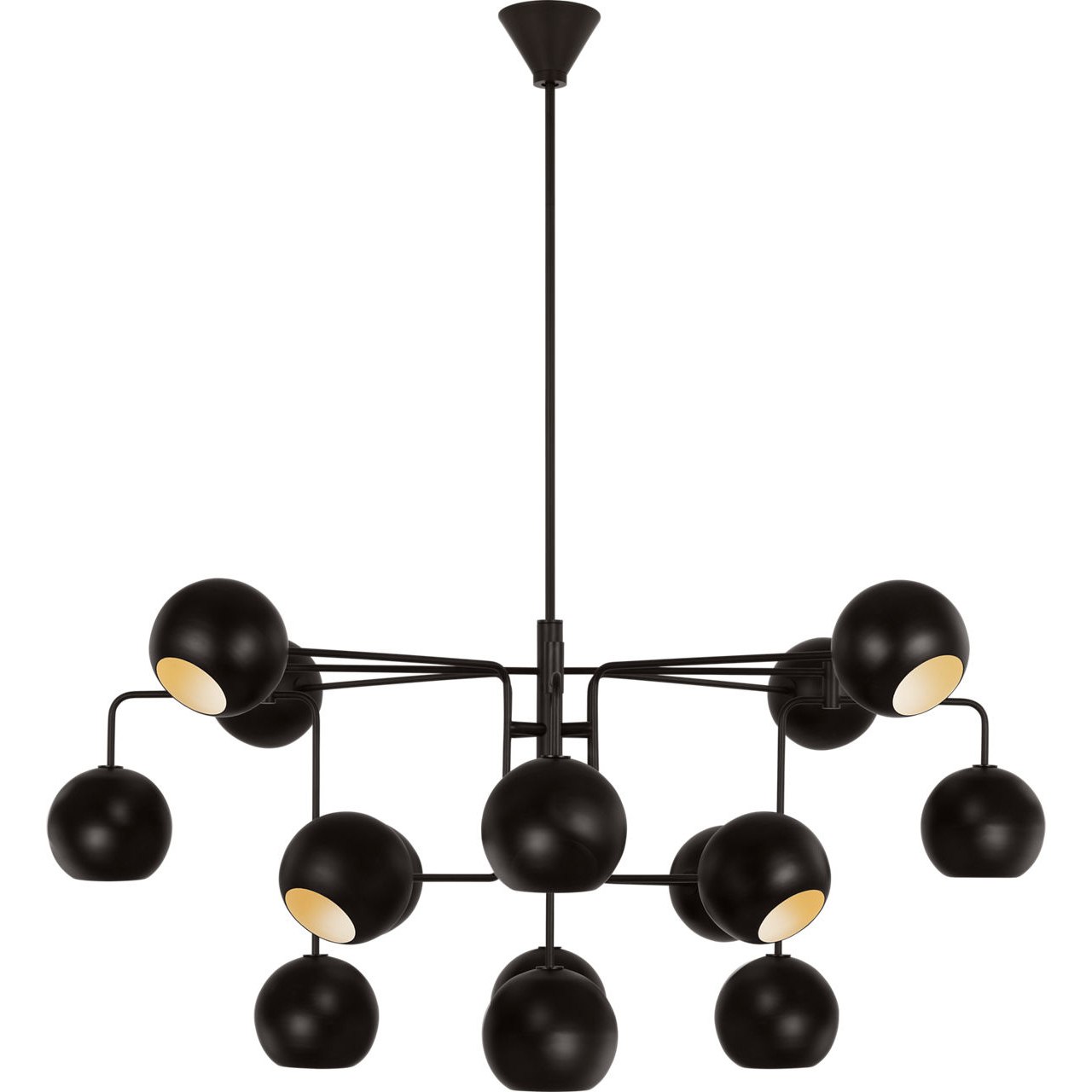 Christiane Lemieux Chaumont 16 Light 48 inch Aged Iron Chandelier Ceiling Light