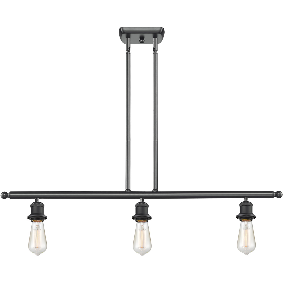 Ballston Bare Bulb 3 Light 36 inch Satin Gold Island Light Ceiling Light, Ballston
