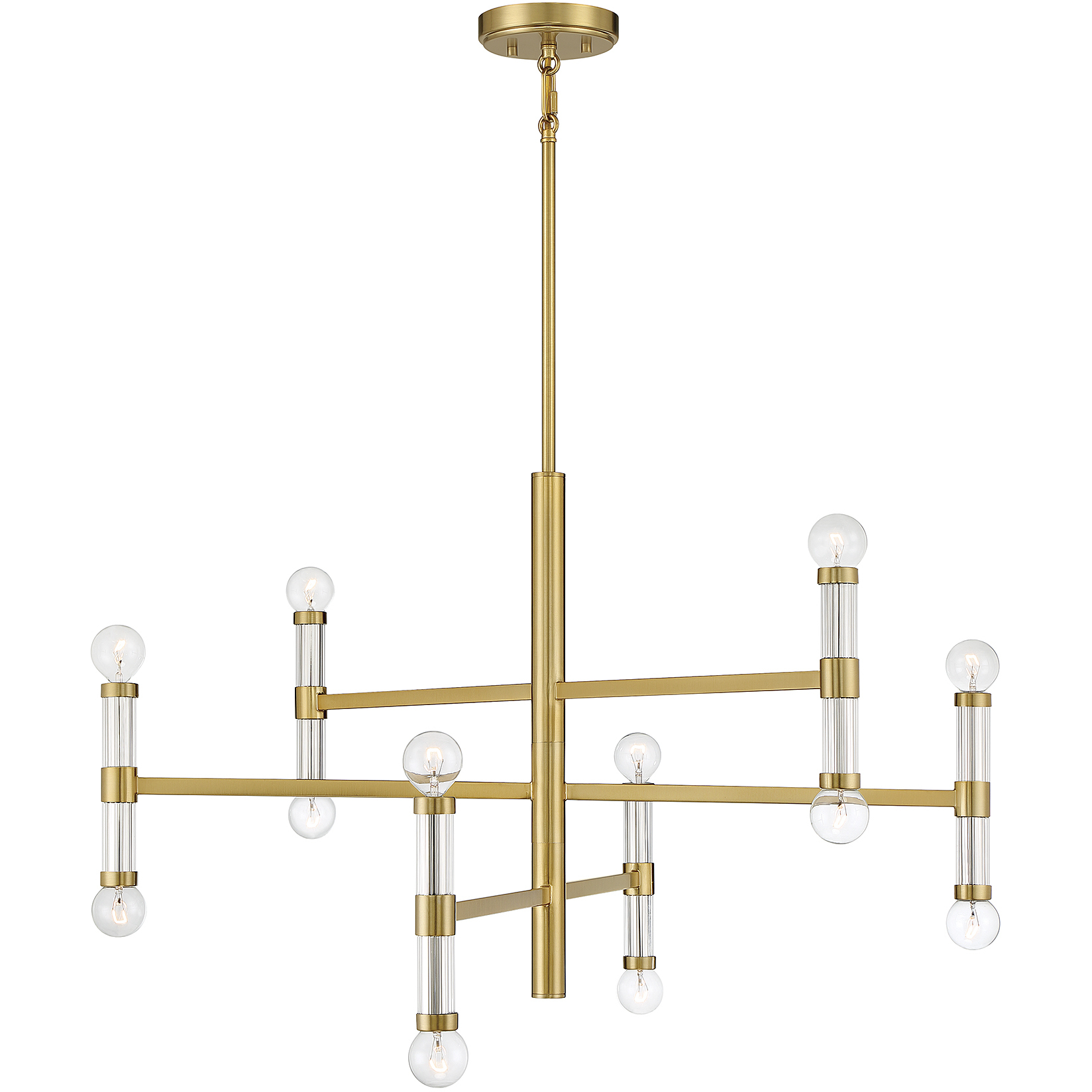 Kingsburg 12 Light 32 inch Warm Brass Chandelier Ceiling Light