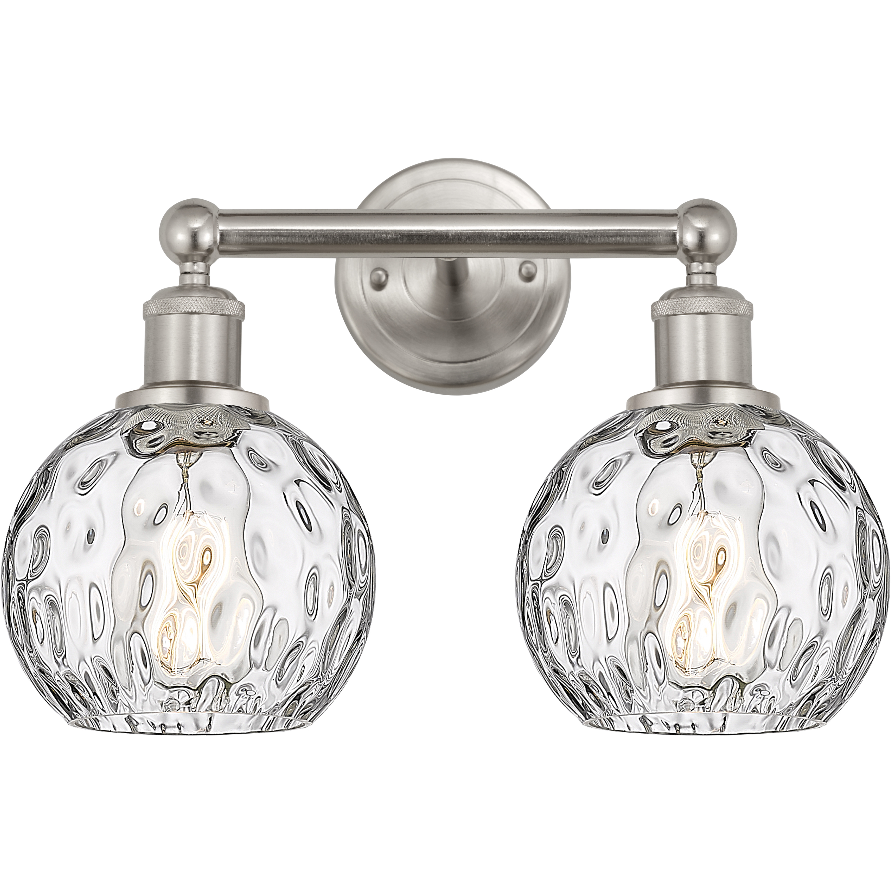 Edison Athens Water Glass 2 Light 15 inch Brushed Satin Nickel Bath Vanity Light Wall Light