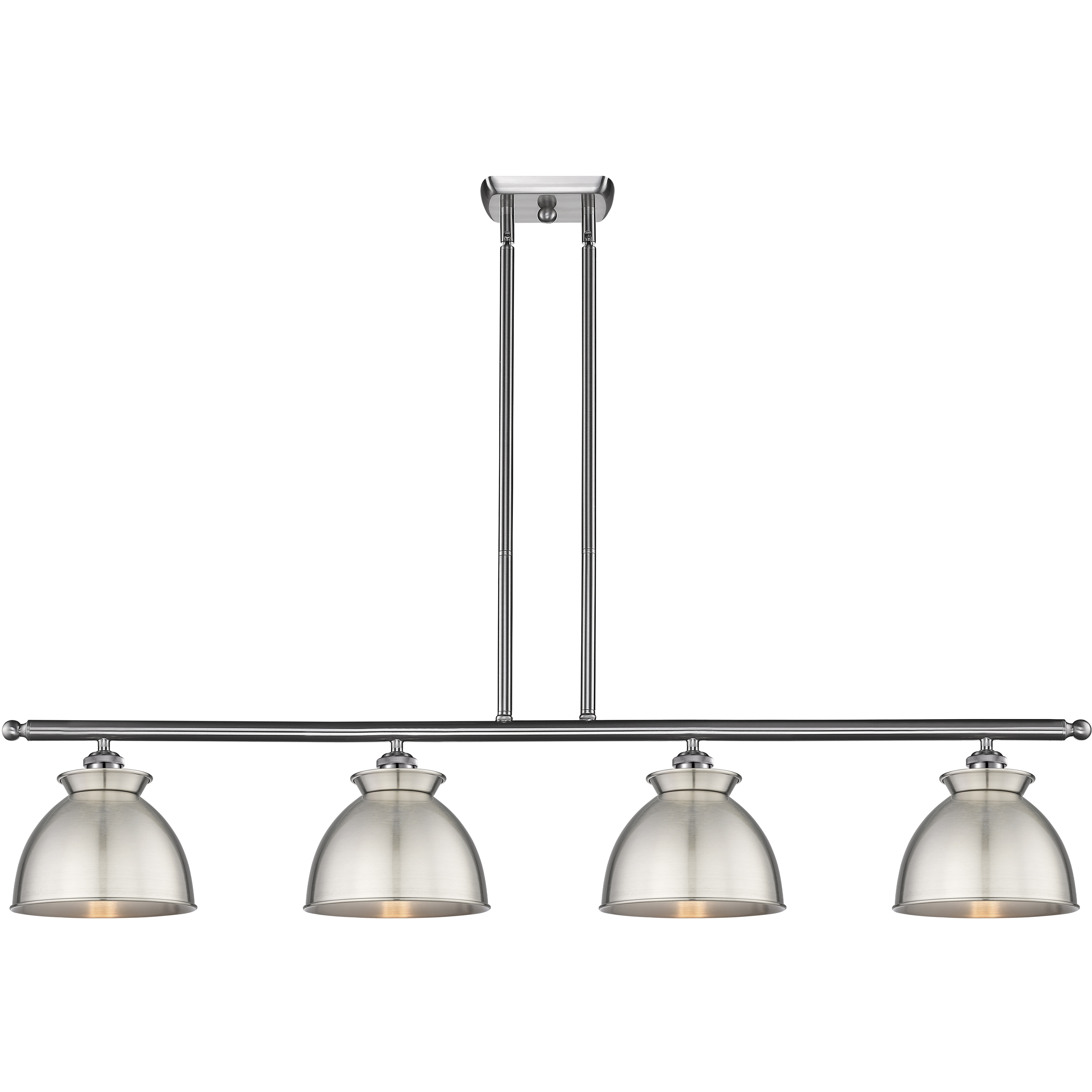 Adirondack 4 Light 48 inch Brushed Satin Nickel Island Light Ceiling Light in Incandescent