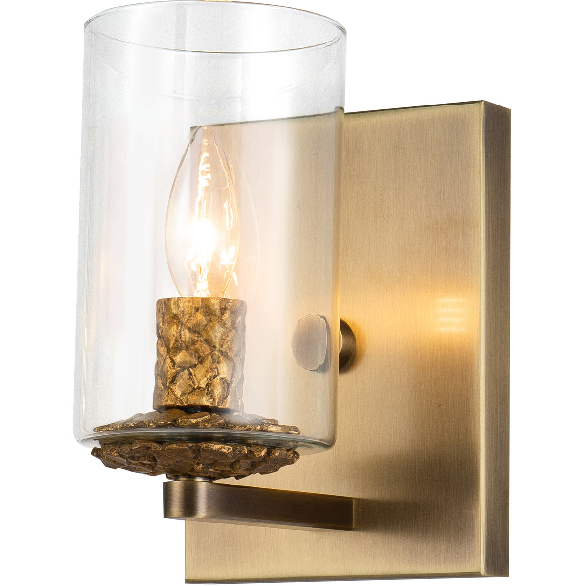 Bolivar 1 Light 6 inch ATB Bath Light Wall Light in Antique Brass