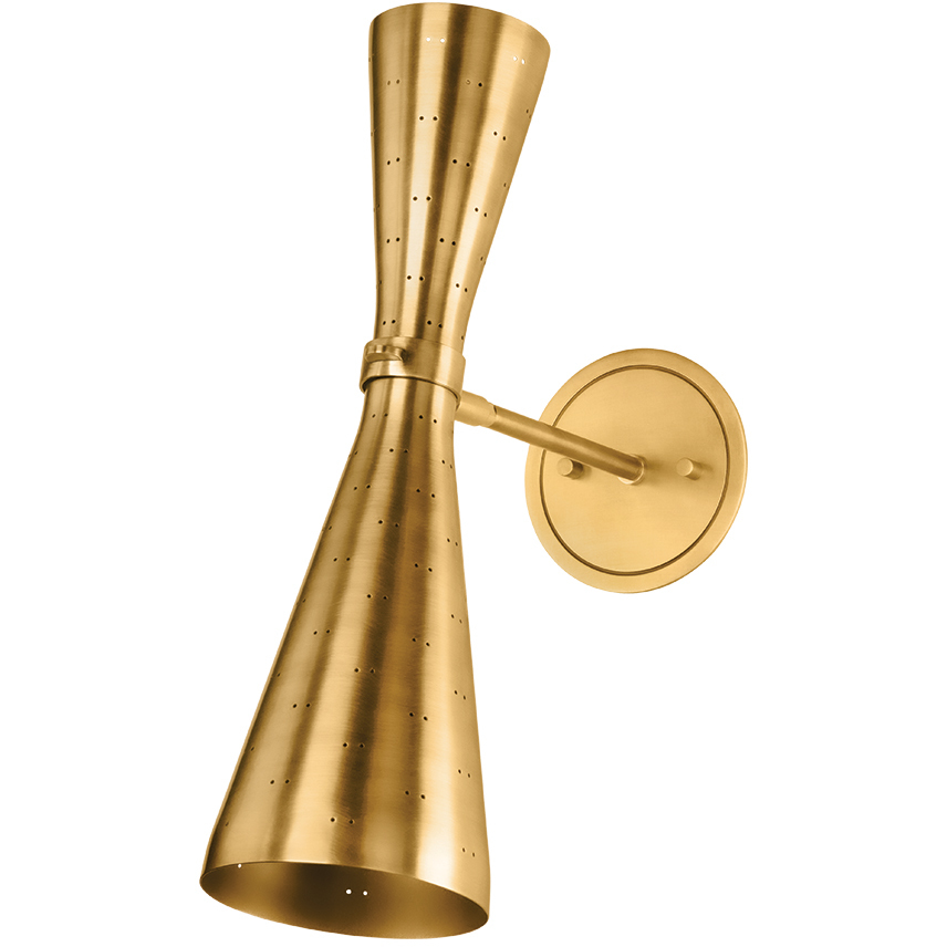 Allanton 2 Light 5.25 inch Aged Brass Wall Sconce Wall Light