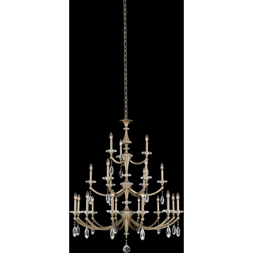 Floridia 21 Light 42 inch Matte Brushed Champagne Gold Chandelier Ceiling Light
