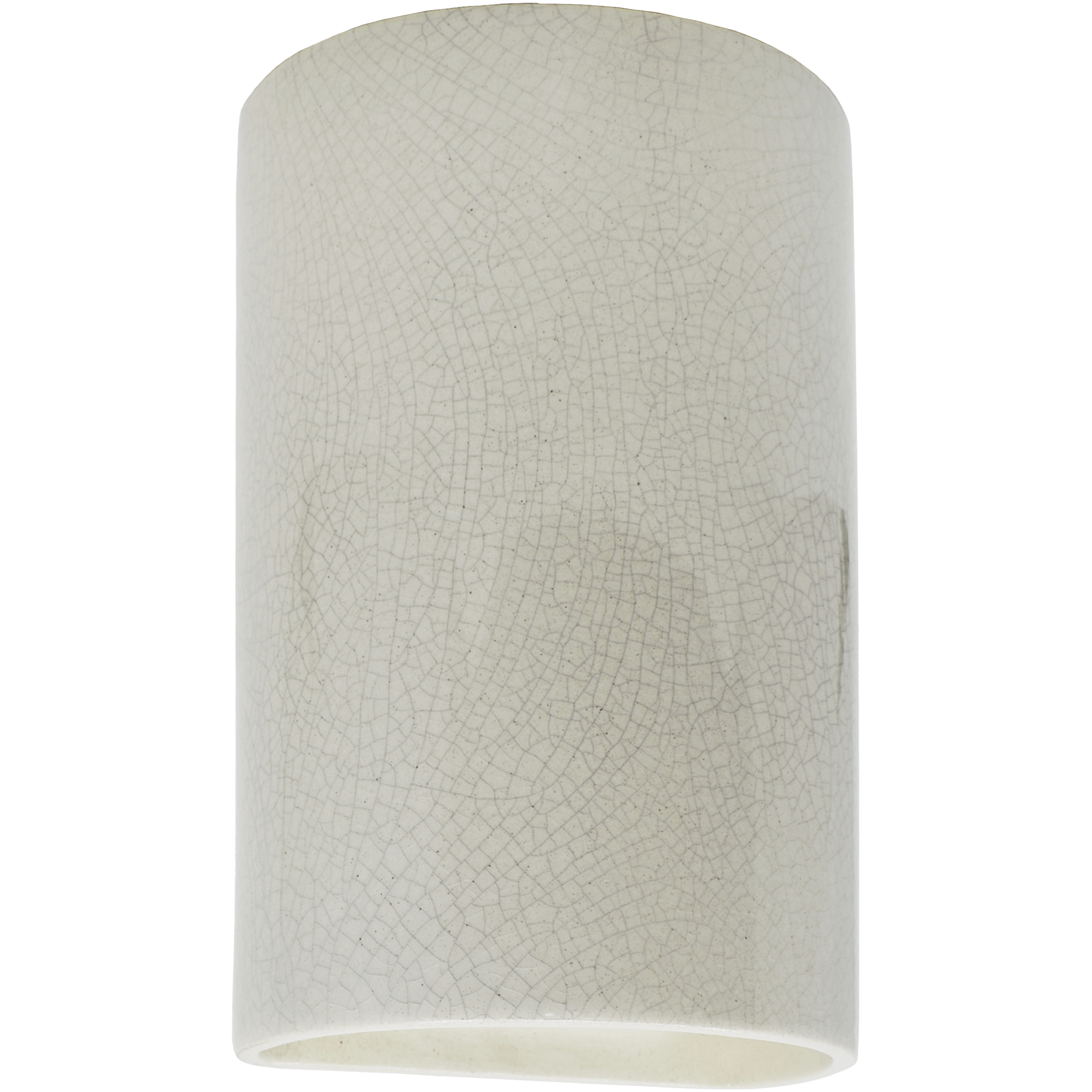 Ambiance Cylinder LED 7.75 inch White Crackle ADA Wall Sconce Wall Light, Large