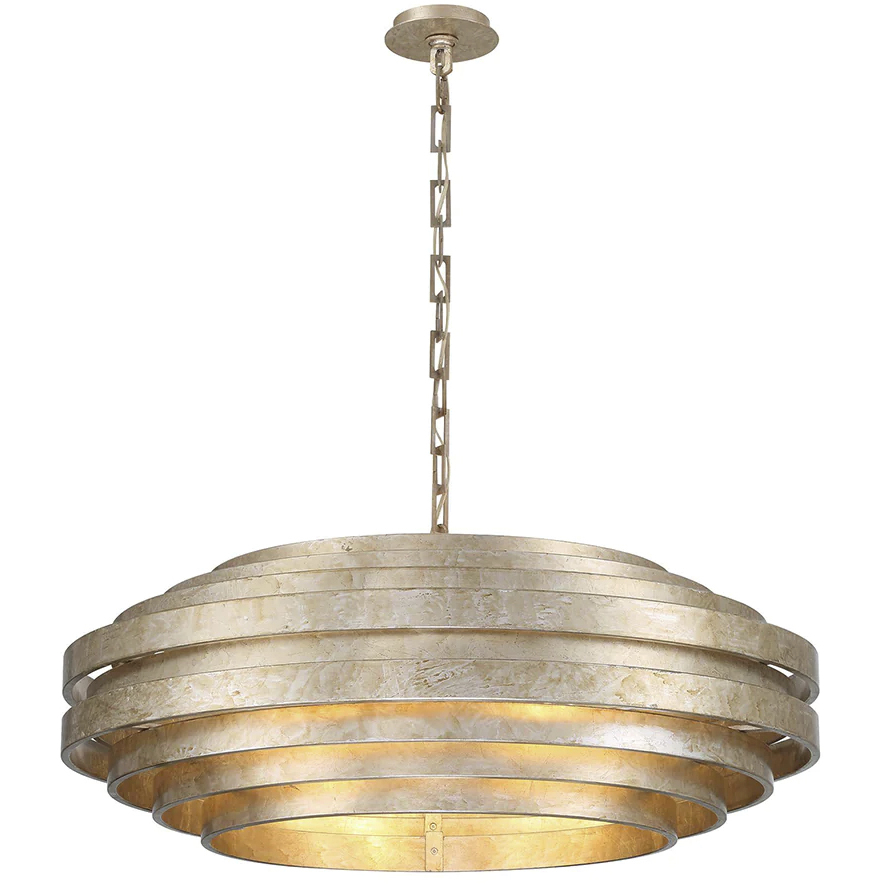 Belmont 8 Light 31.88 inch Silver Leaf Pendant Ceiling Light