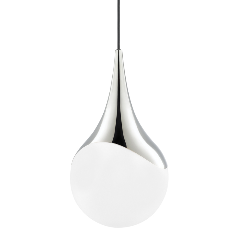 Ariana 1 Light 10.5 inch Polished Nickel Pendant Ceiling Light
