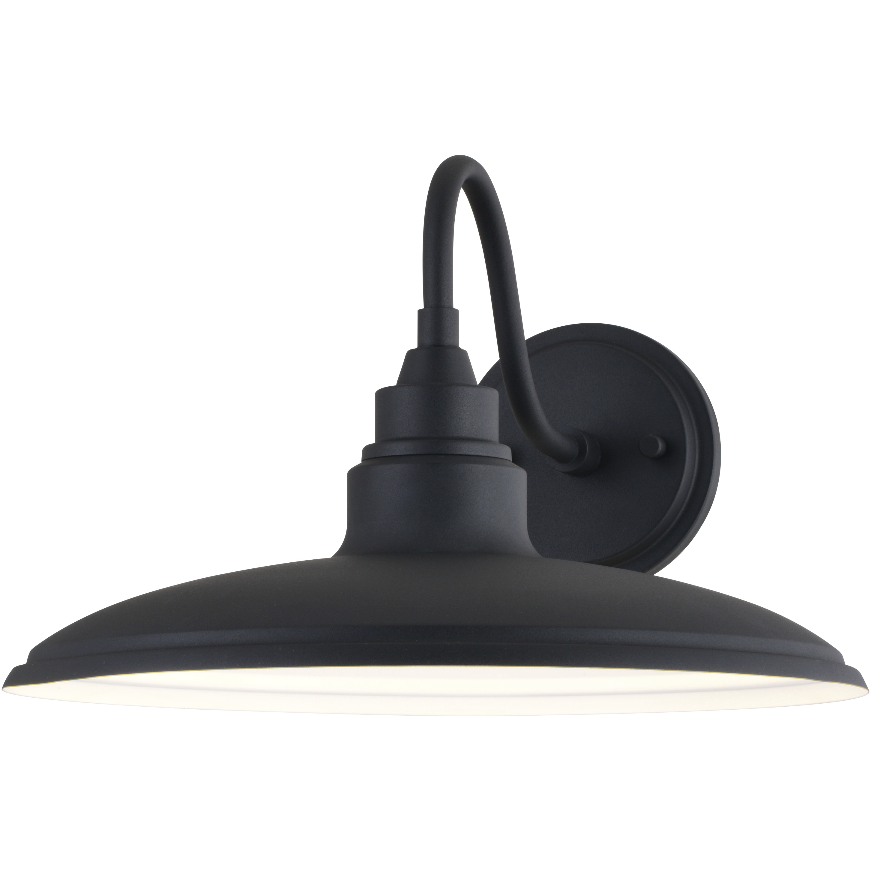 Tucson LED 8.5 inch Textured Black and Glossy White Outdoor Wall