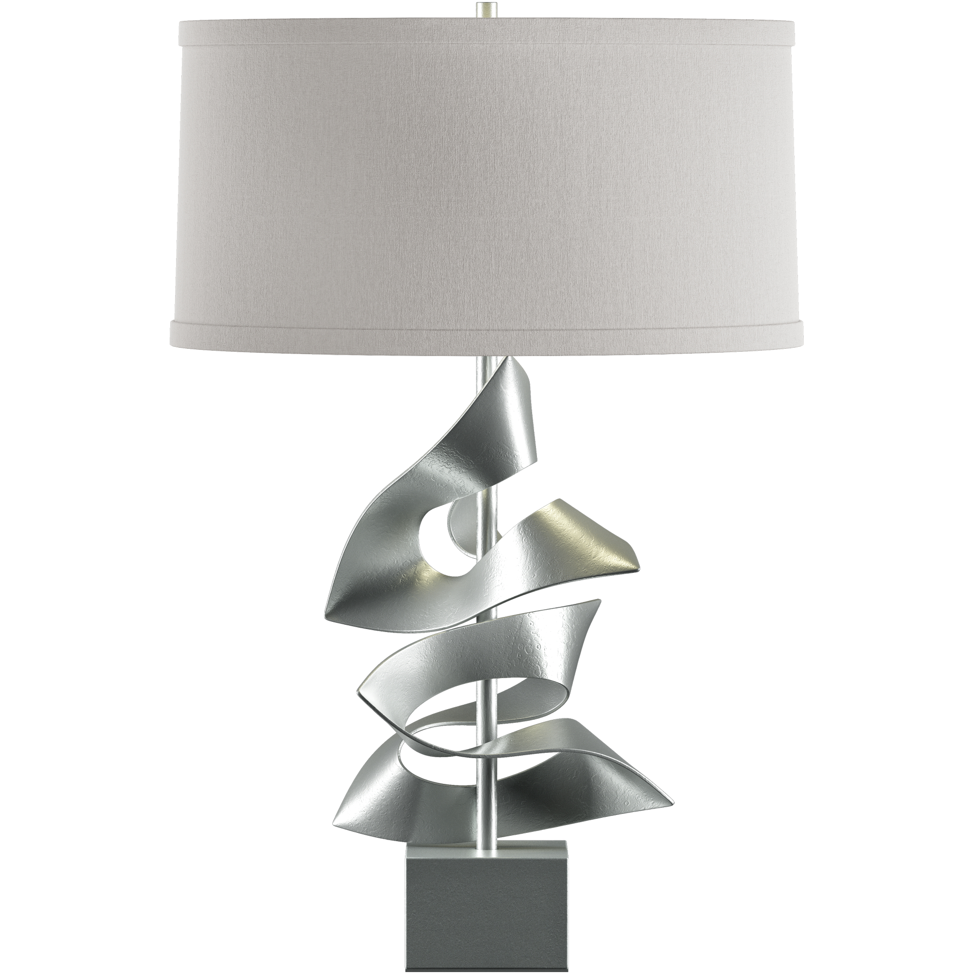 Gallery Twofold 24.7 inch 150 watt Vintage Platinum Table Lamp Portable Light in Flax, Twofold