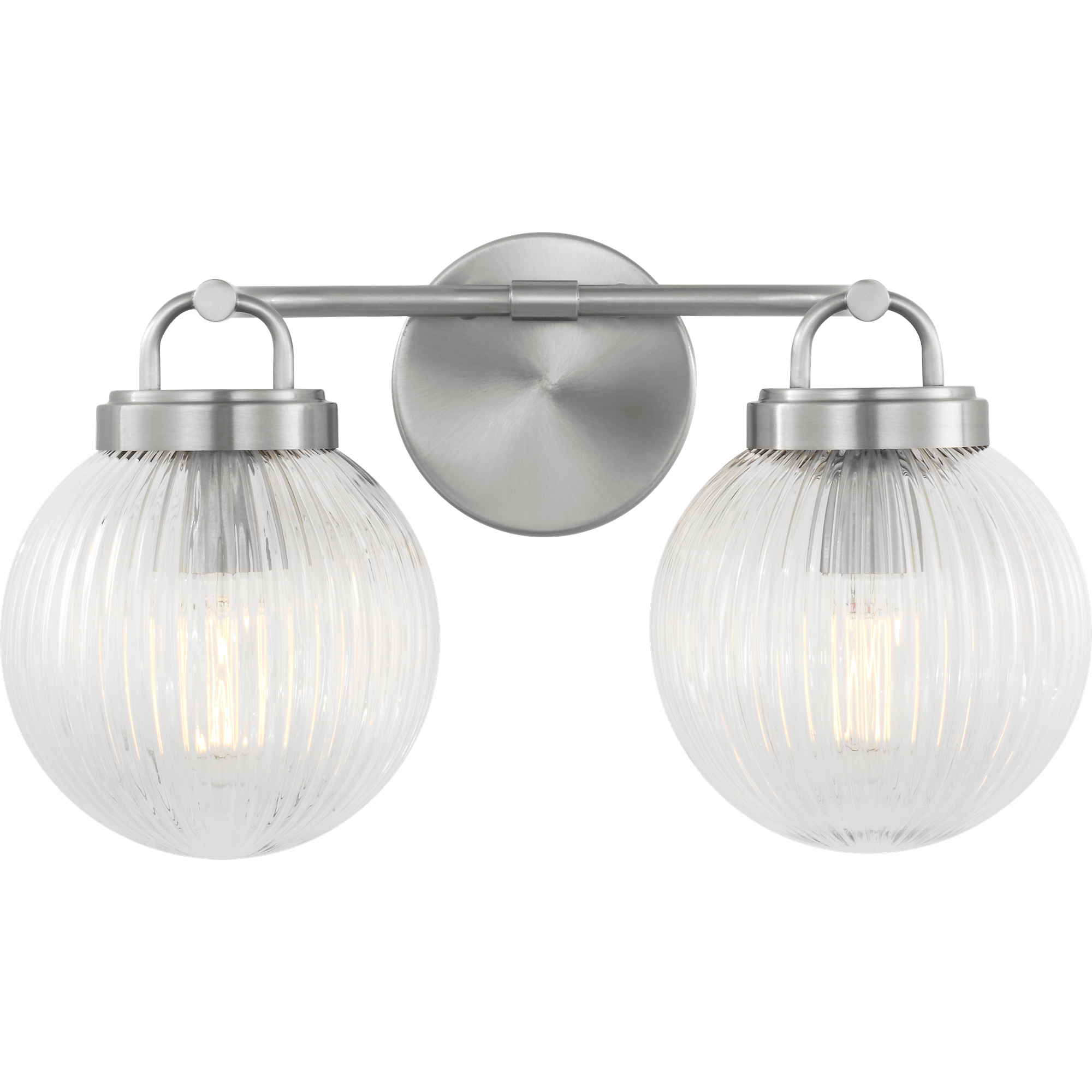 Drew & Jonathan Preston 2 Light 16 inch Brushed Nickel Bath Vanity Wall Light in Standard