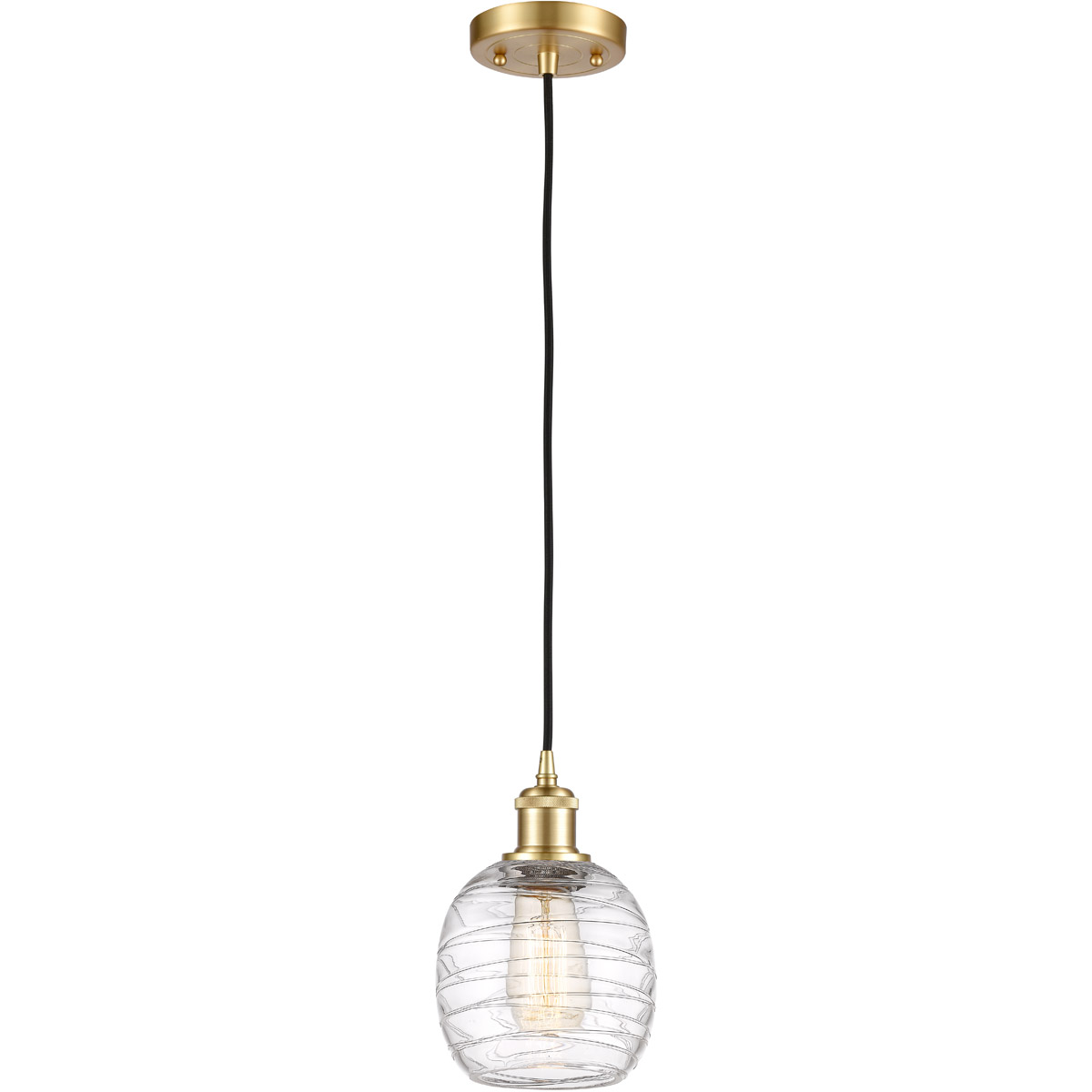 Ballston Belfast 1 Light 6 inch Satin Gold Mini Pendant Ceiling Light