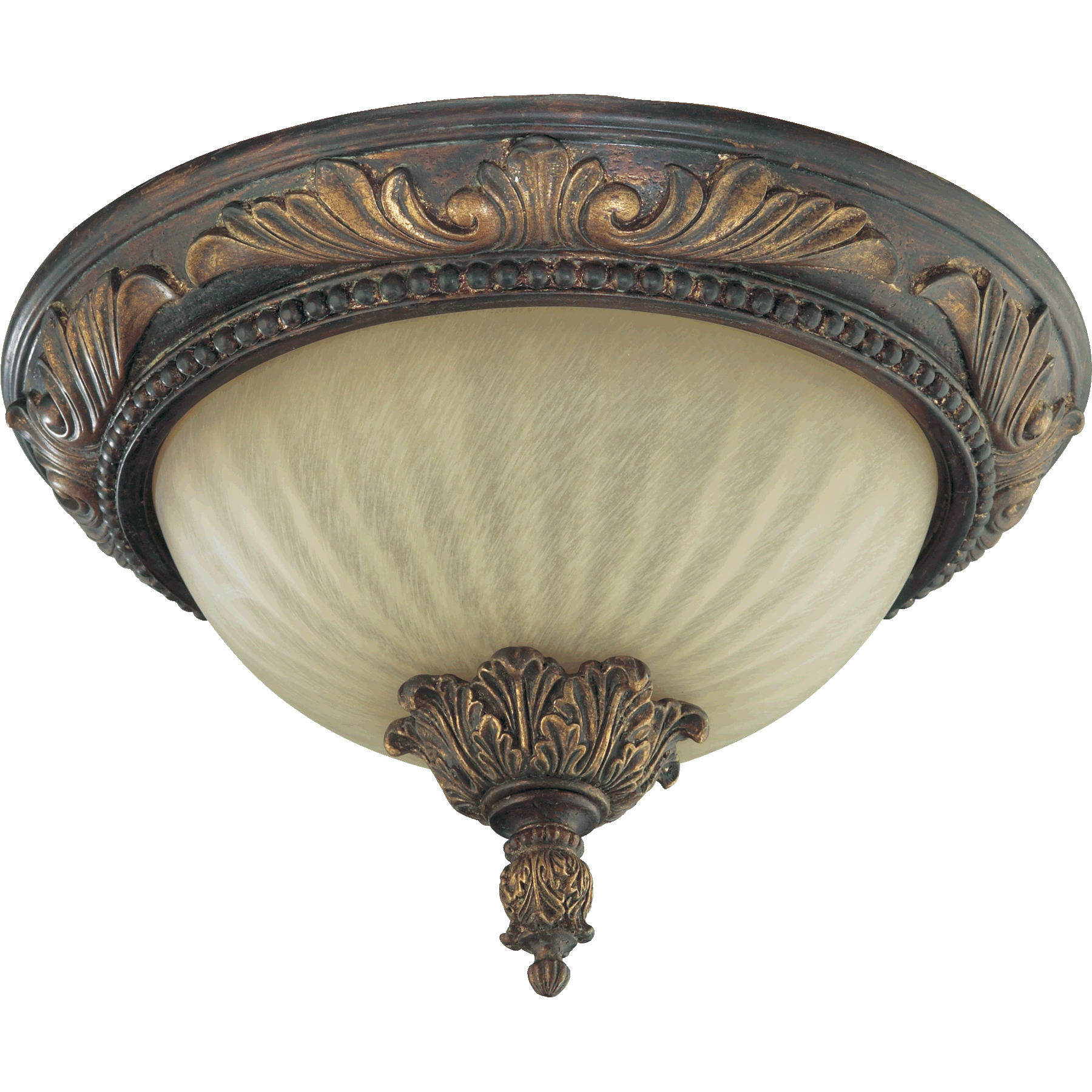 Madeleine 2 Light 13.5 inch Corsican Gold Flush Mount Ceiling Light