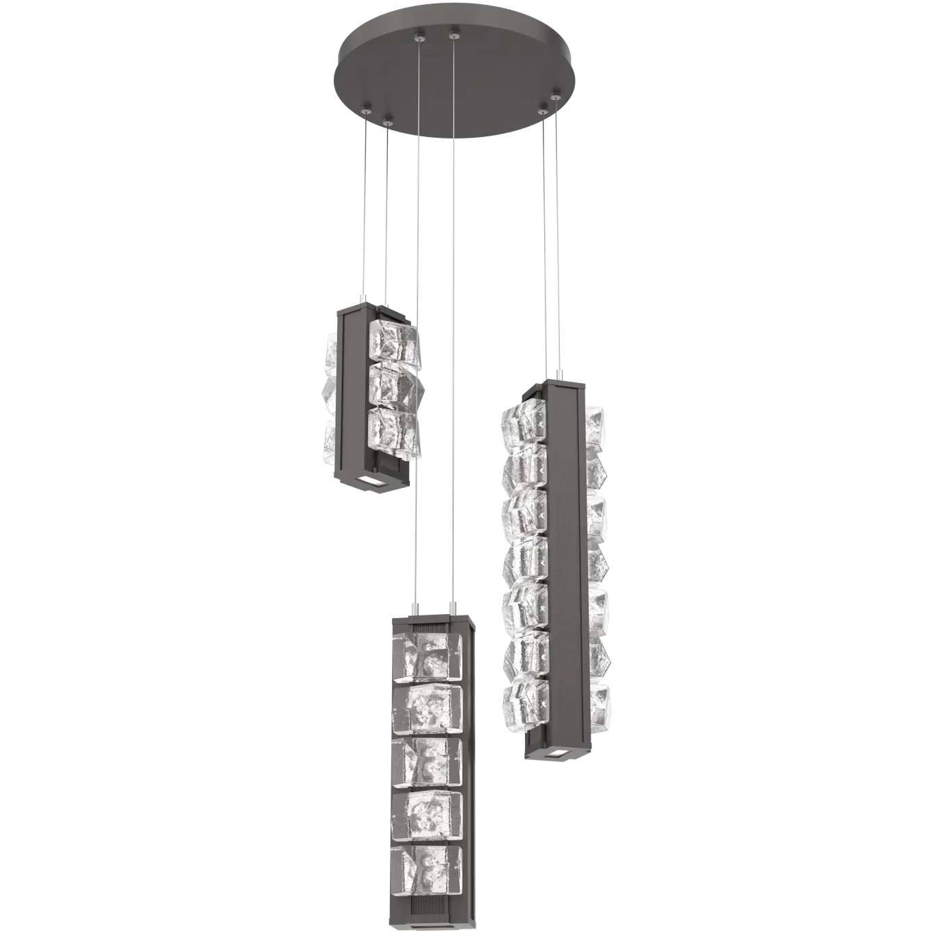 Tessera LED 21.3 inch Graphite Multi-Pendant Ceiling Light