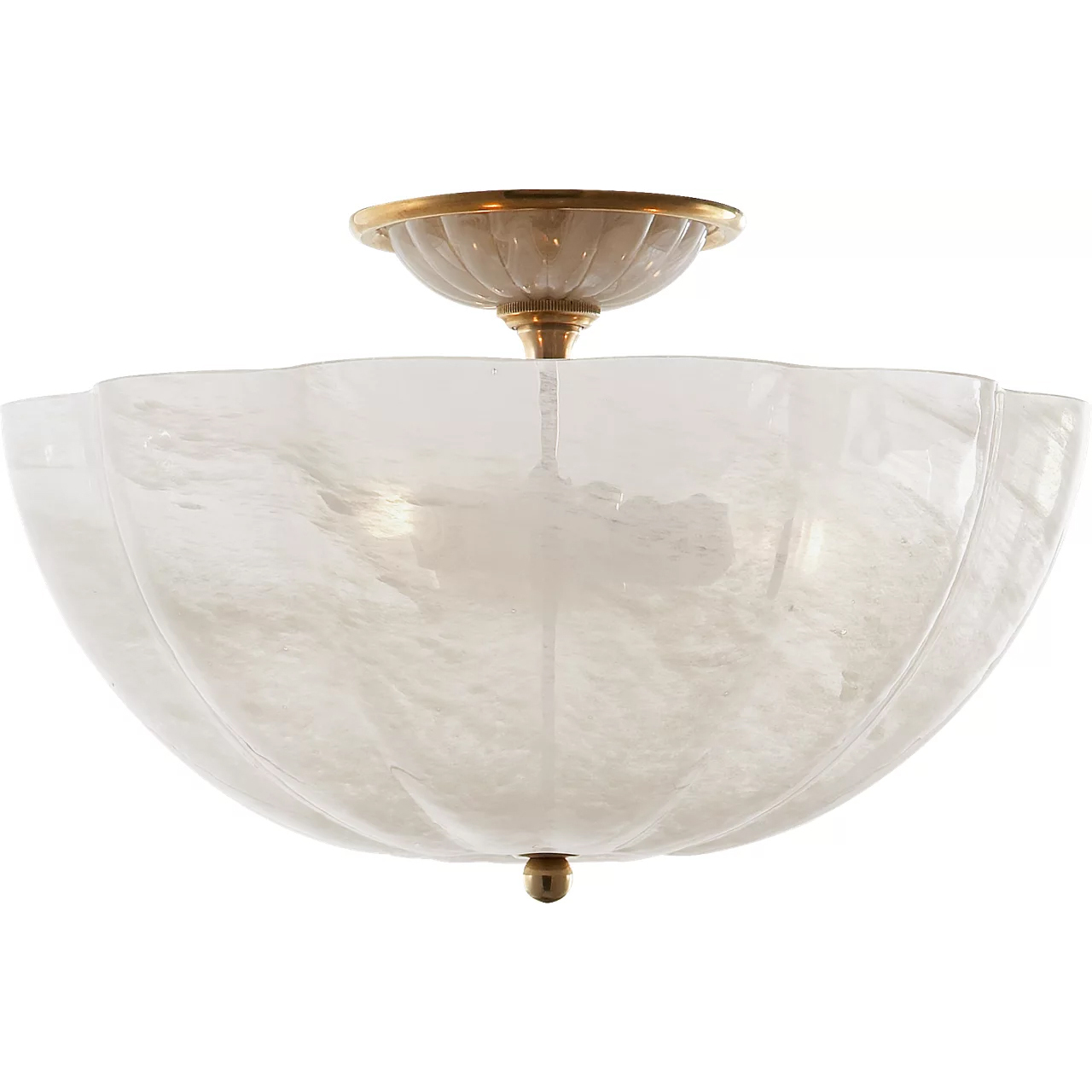 AERIN Rosehill 3 Light 16 inch Hand-Rubbed Antique Brass Semi-Flush Mount Ceiling Light