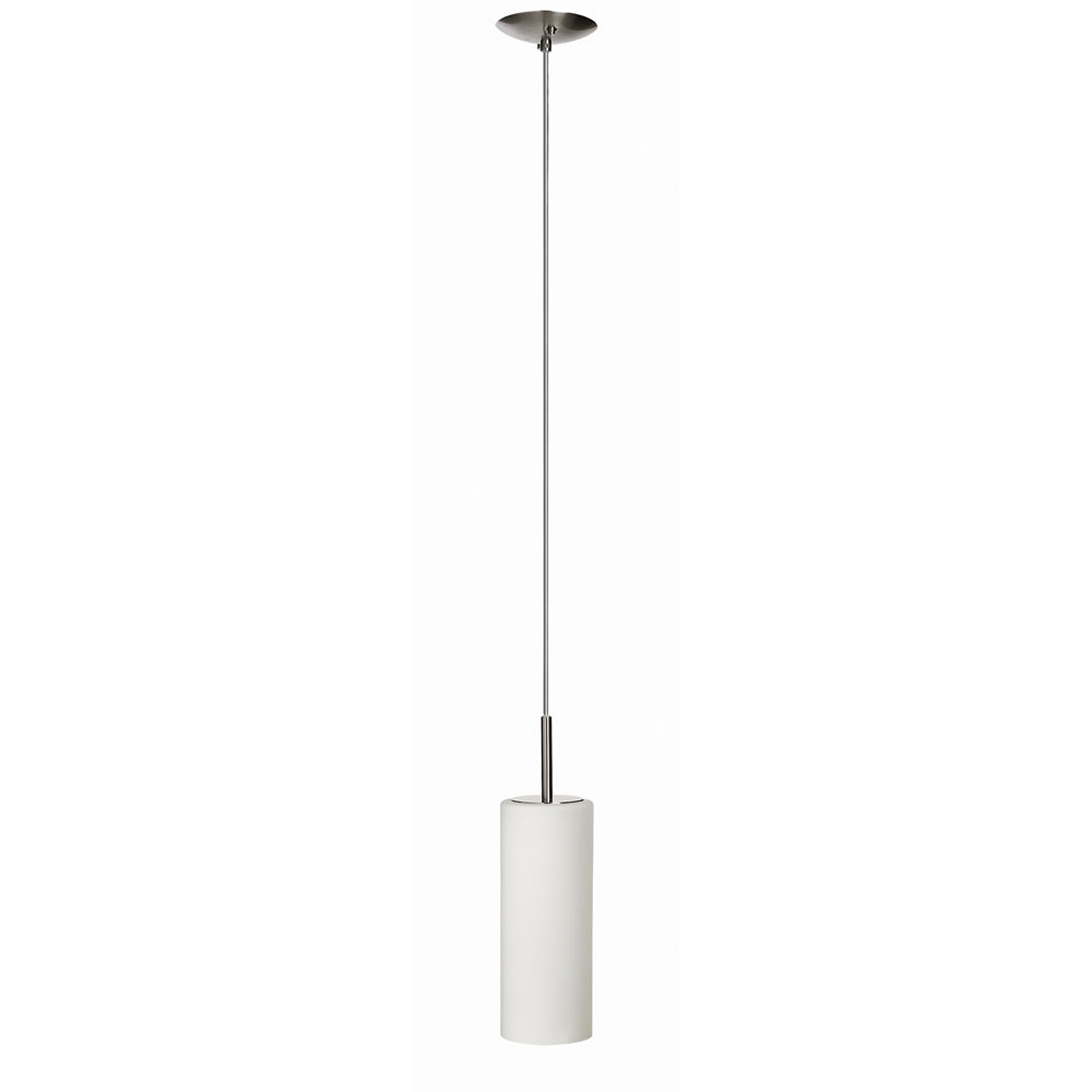 Paza LED 4 inch Satin Chrome with White Pendant Ceiling Light