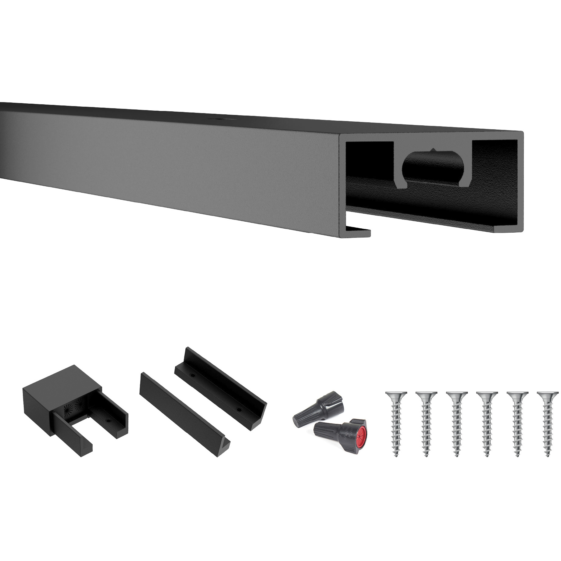 X Track 12 Black Outdoor Track Channel Ceiling Light