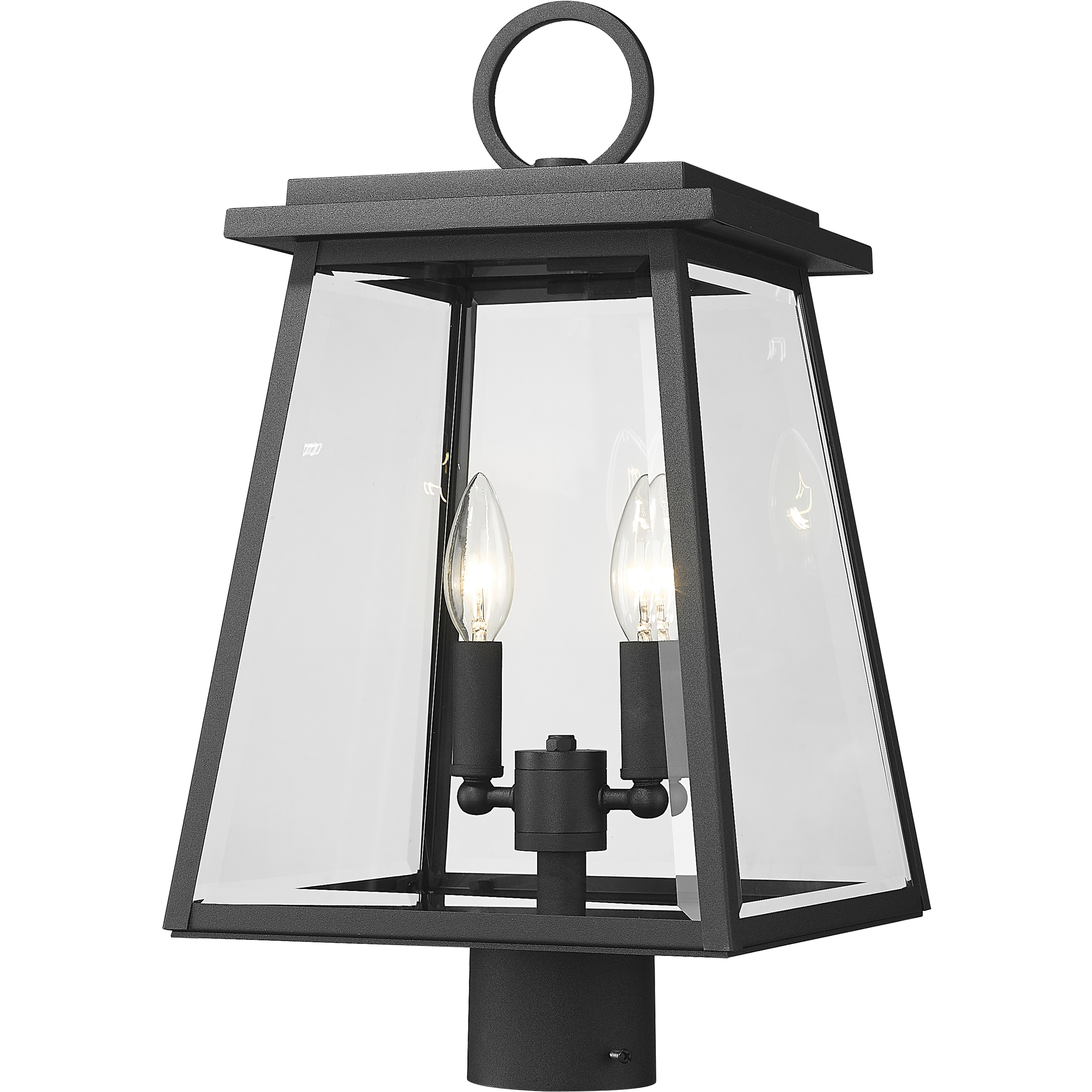 Broughton 2 Light 19.25 inch Black Outdoor Post Mount Fixture