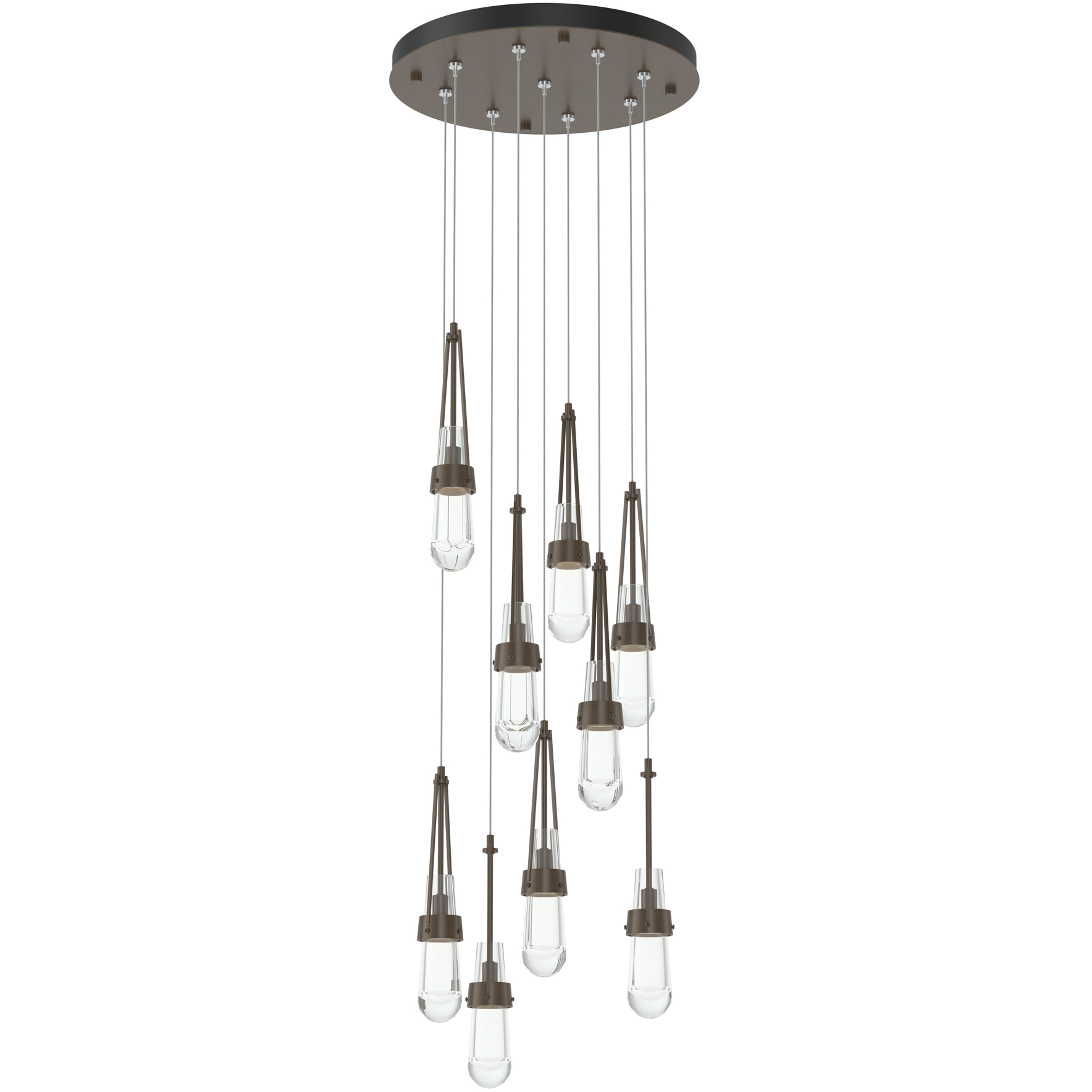 Link 9 Light 20.5 inch Bronze Pendant Ceiling Light, Standard