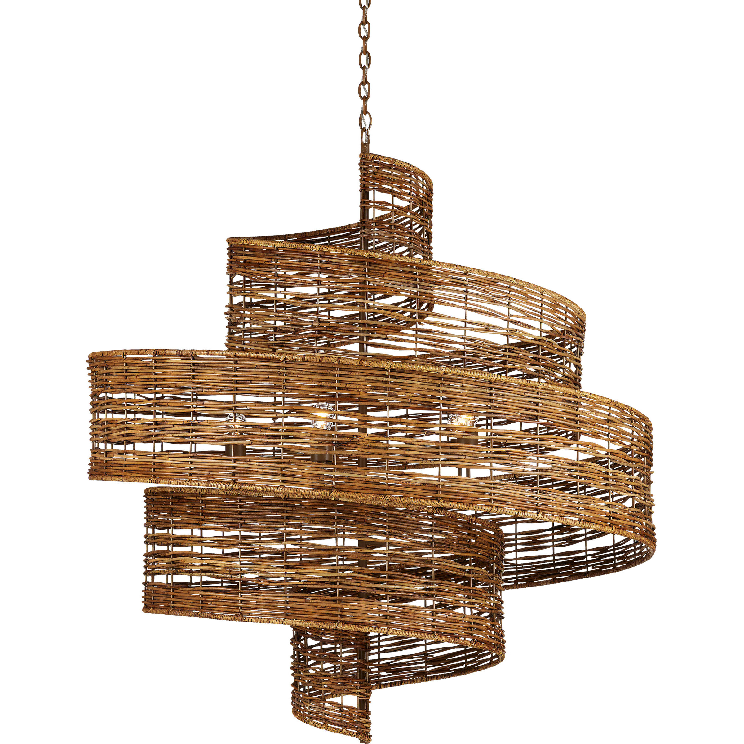 Saisei 5 Light 45 inch Khaki Chandelier Ceiling Light, Hiroshi Koshitaka Collection
