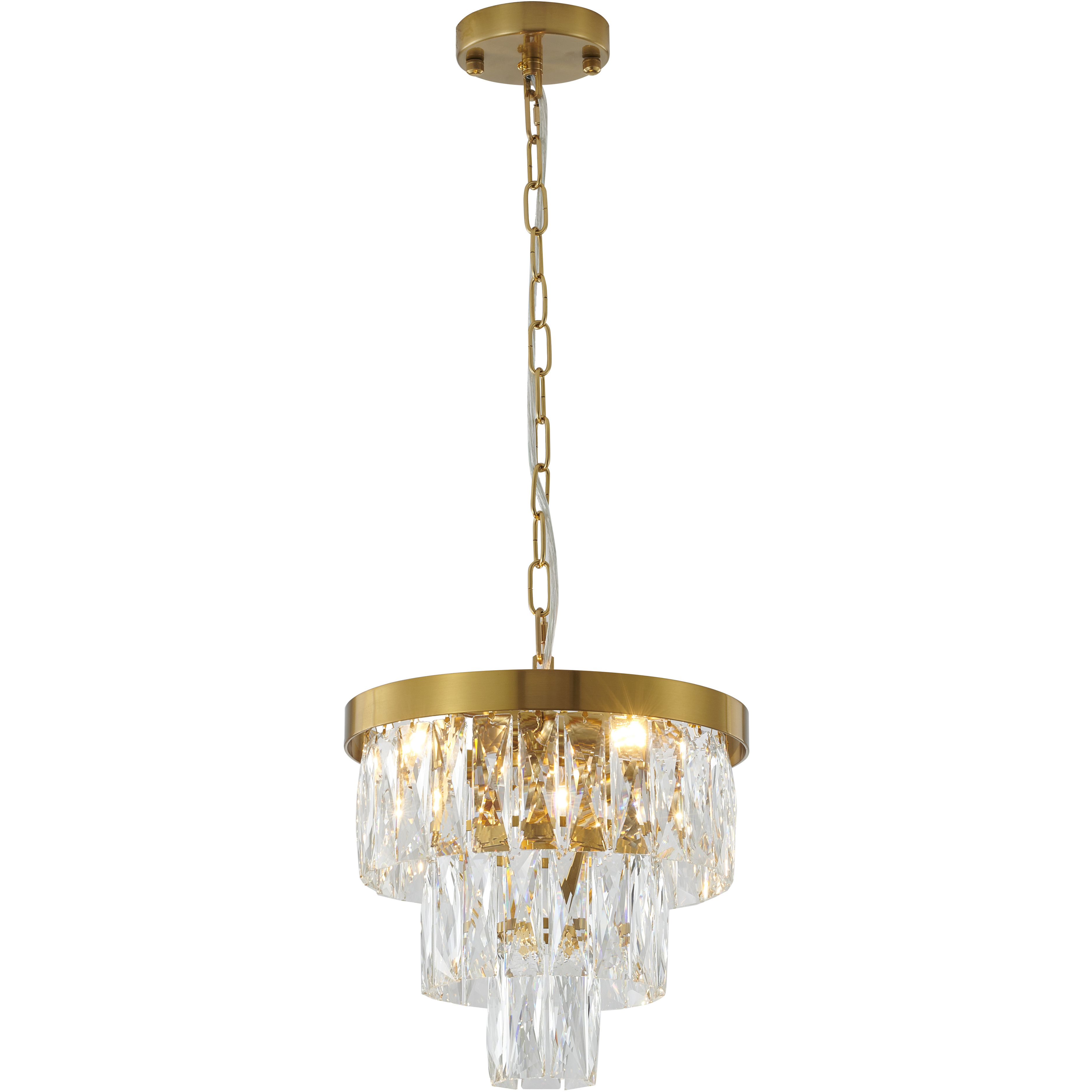 Canada 3 Light 11.8 inch Gold Chandelier Ceiling Light