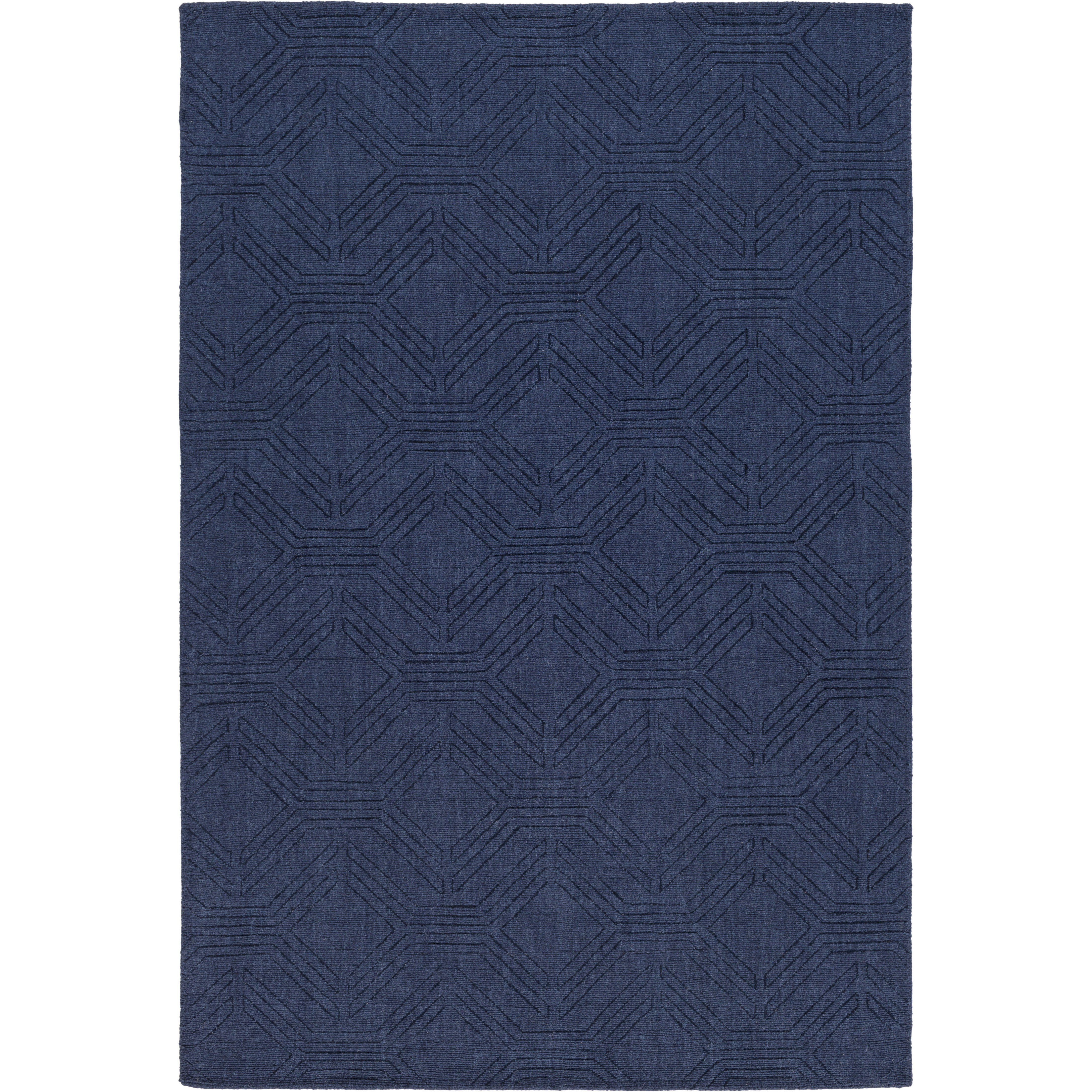 Ashlee 36 X 24 inch Dark Blue Rug in 2 x 3, Rectangle