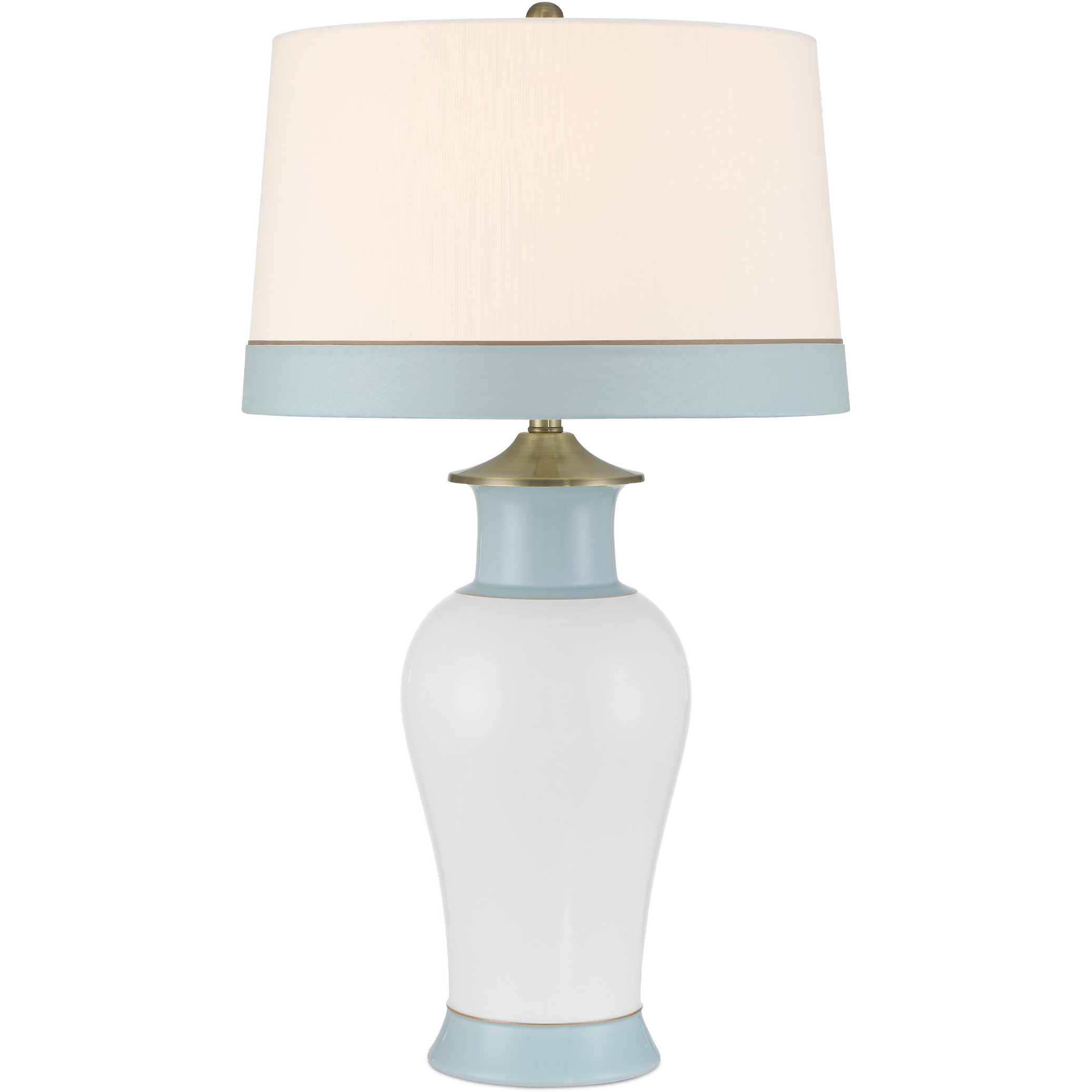 Kora 32 inch 150 watt White and Light Blue Table Lamp Portable Light