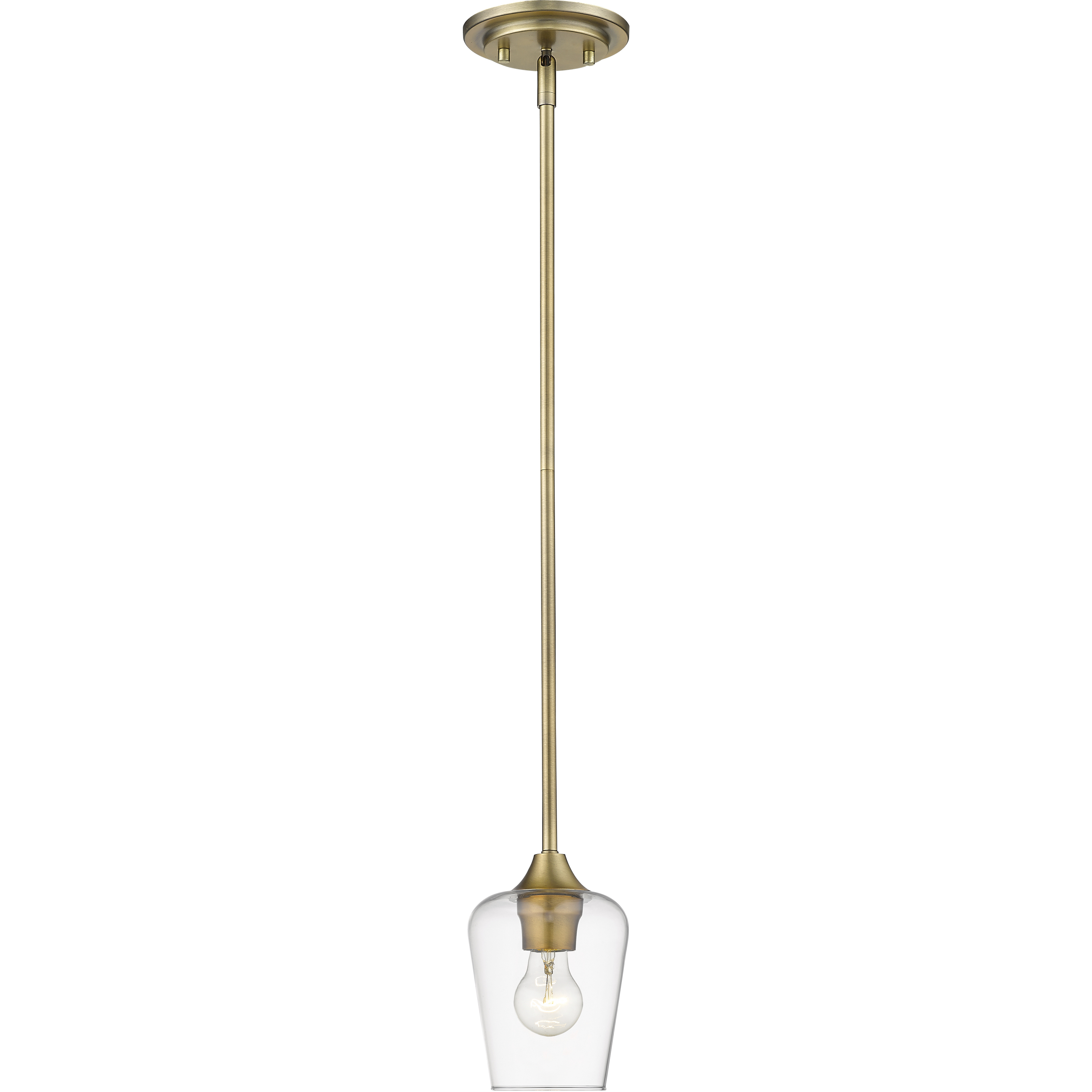 Joliet 1 Light 5.5 inch Olde Brass Pendant Ceiling Light