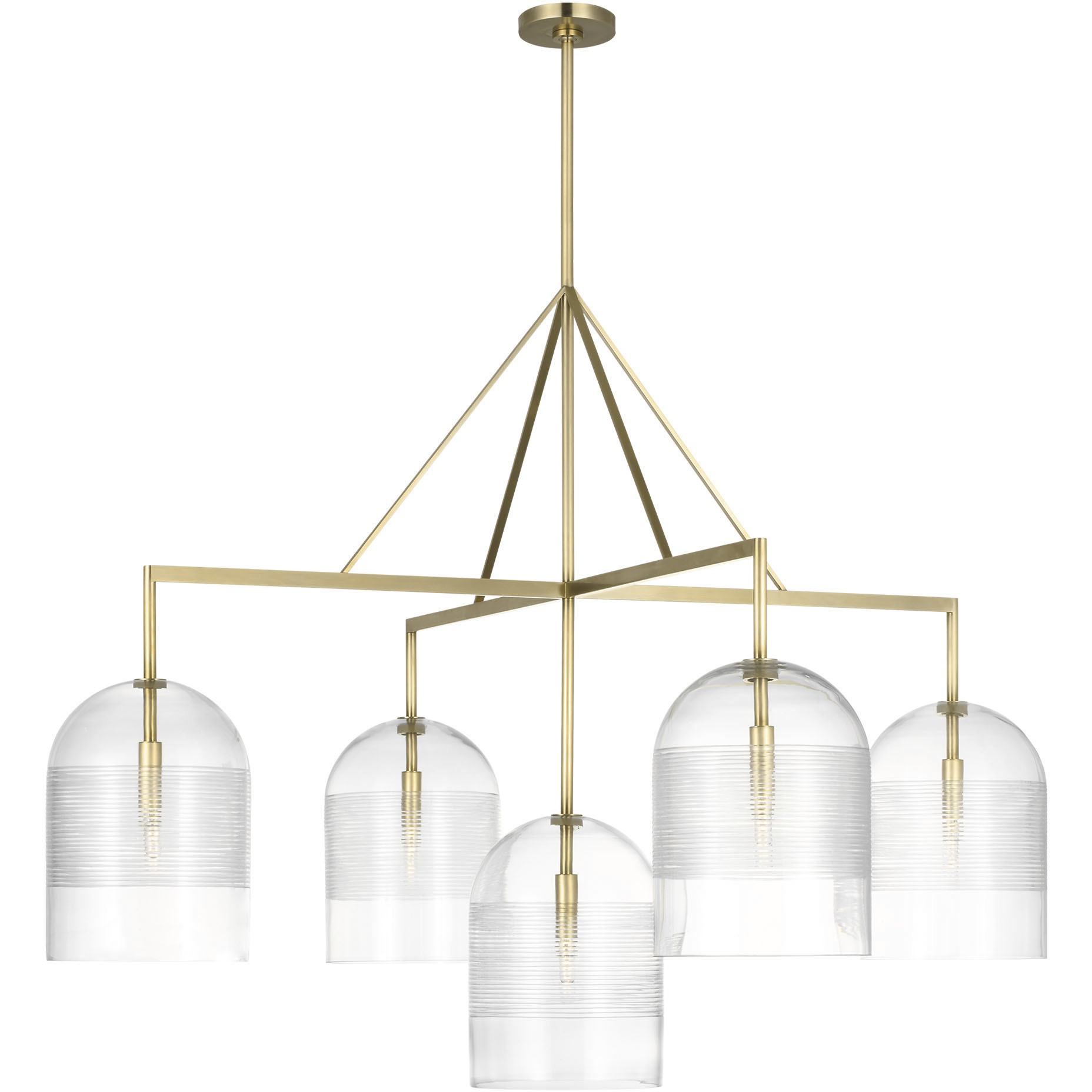 Sean Lavin Leano 5 Light 52 inch Hand-Rubbed Antique Brass Chandelier Ceiling Light