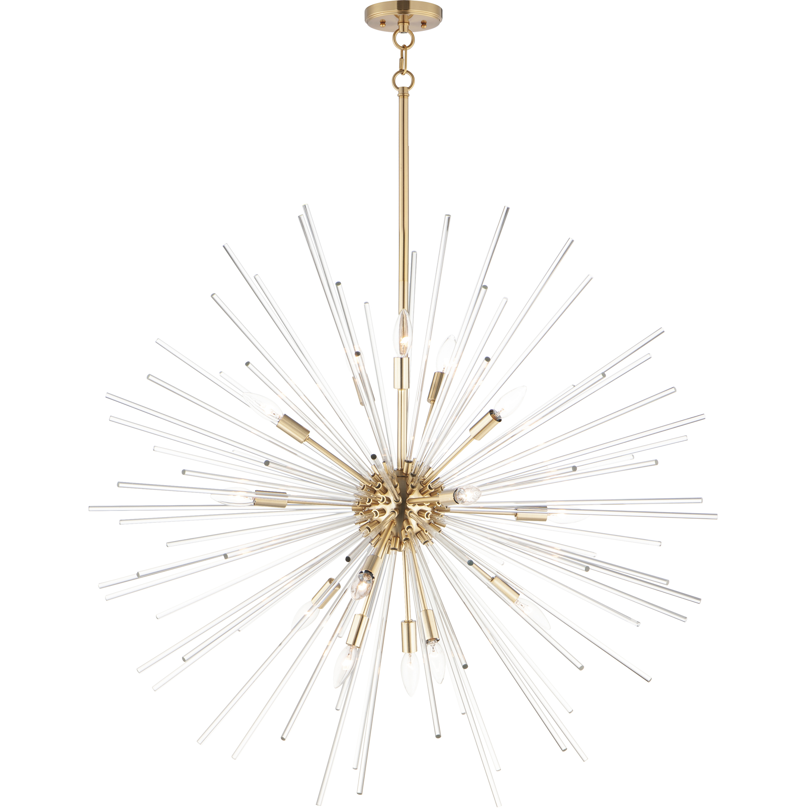 Polaris 16 Light 40 inch Satin Brass Multi-Light Pendant Ceiling Light