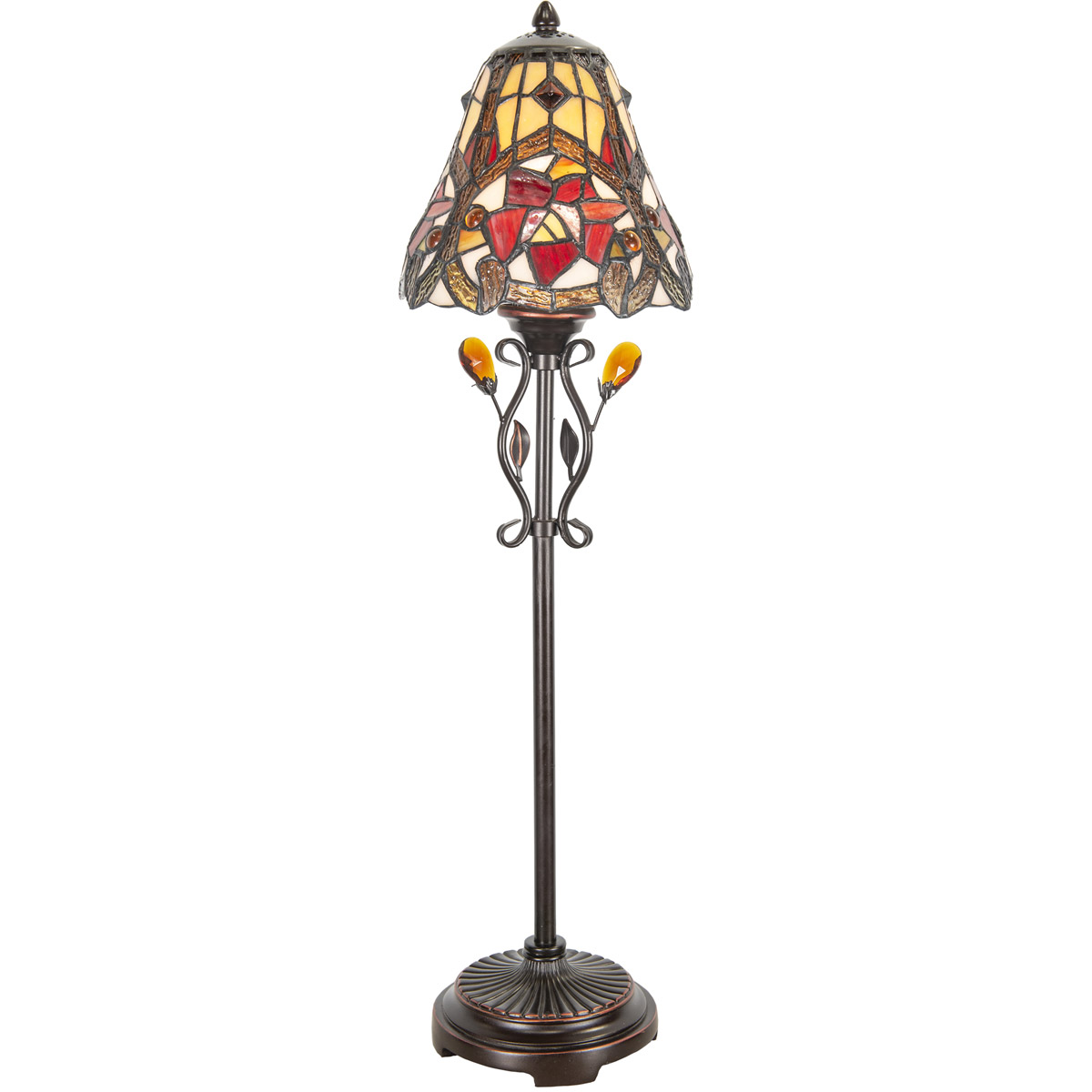 Jeweled Vine 26 inch 60.00 watt Golden Antique Bronze Buffet Lamp Portable Light