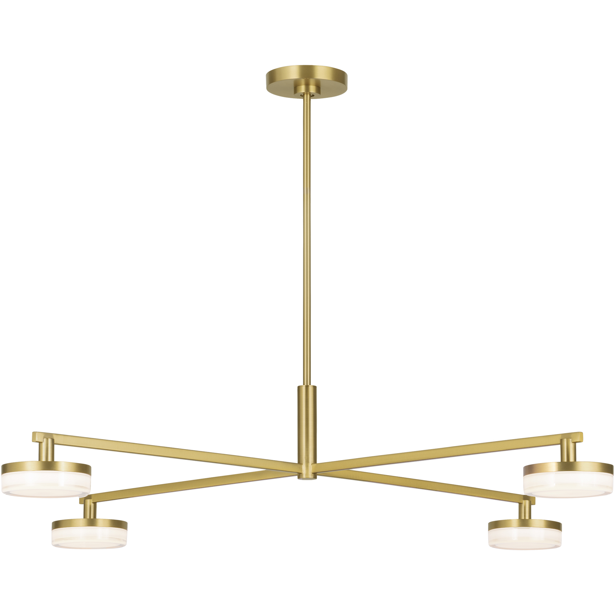 Sean Lavin Khan LED 34 inch Burnished Brass Chandelier Ceiling Light