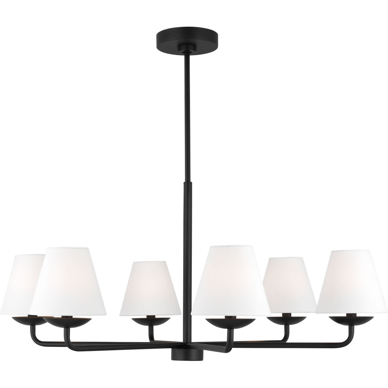 Drew & Jonathan Scott Albion 6 Light 34 inch Midnight Black Chandelier Ceiling Light