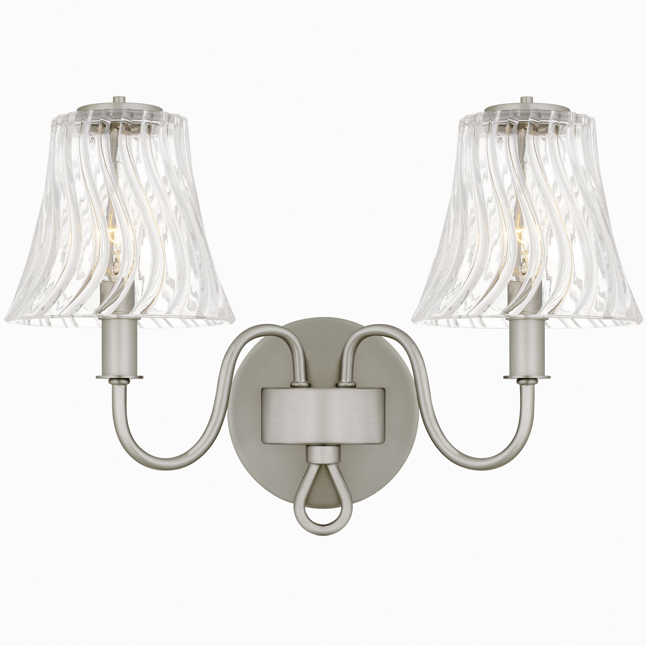 McKinney 2 Light 15.5 inch Brushed Nickel Bath Light Wall Light, Medium