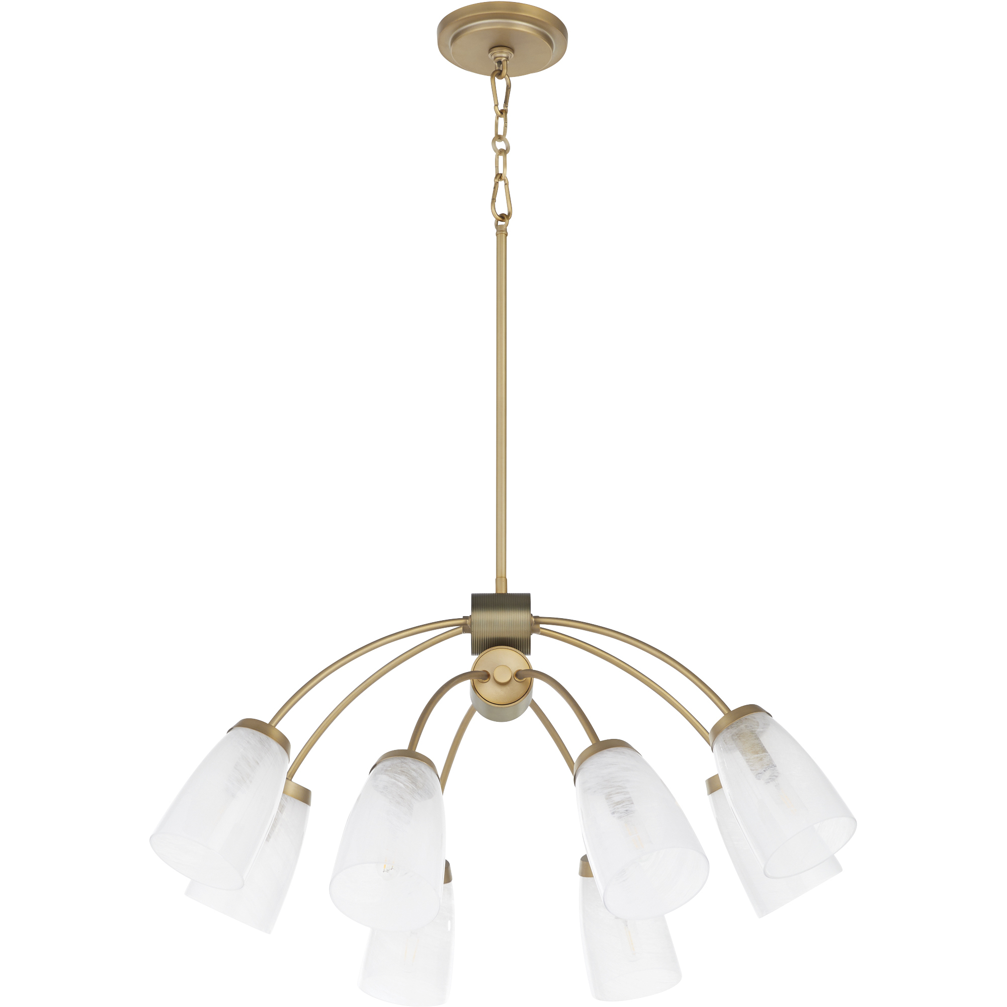 Arpeggio 8 Light 32 inch Aged Brass Chandelier Ceiling Light