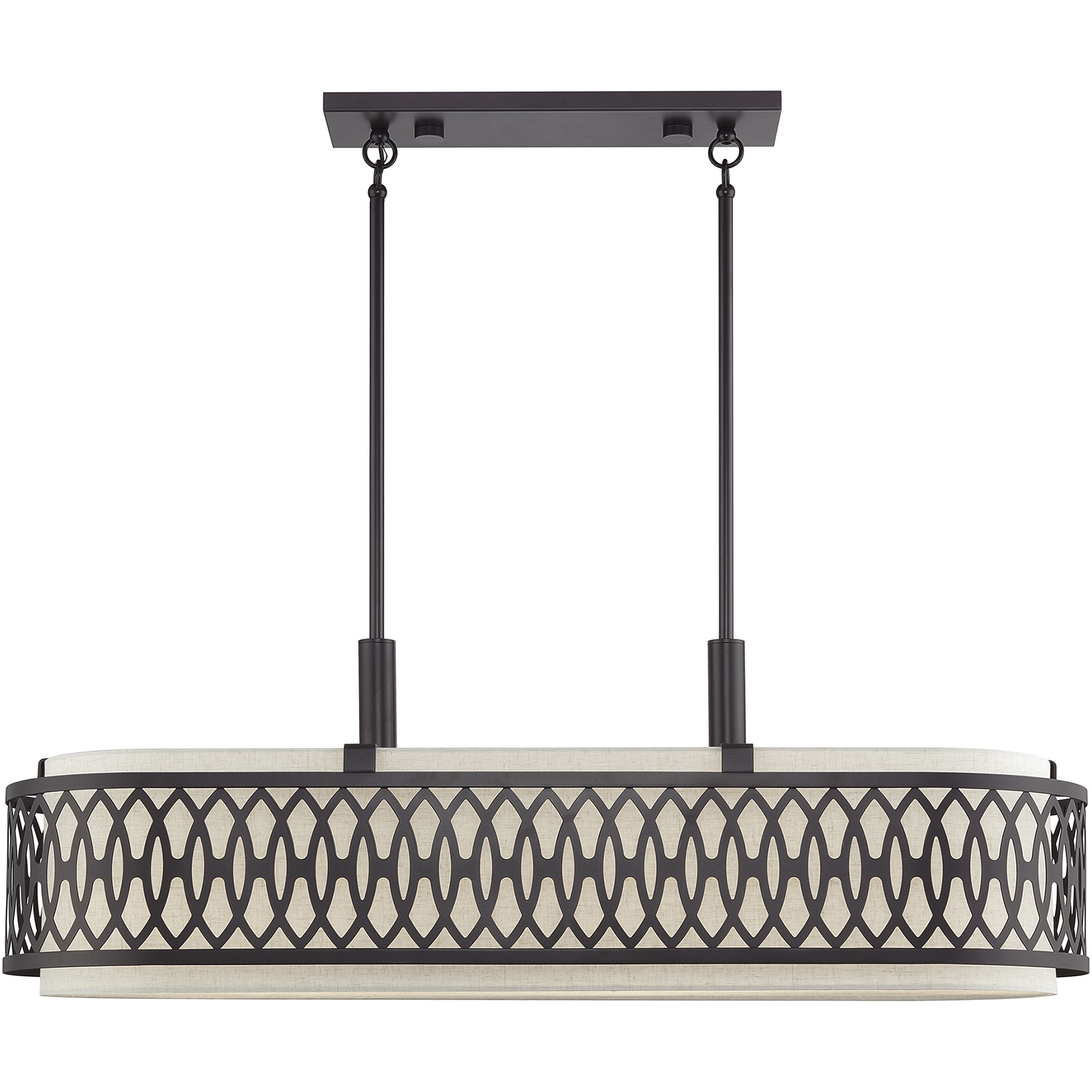 Vistaview 6 Light 42 inch English Bronze Linear Chandelier Ceiling Light