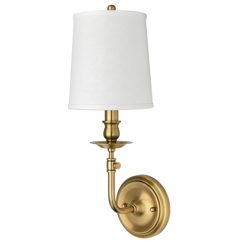 Logan 1 Light 6.25 inch Aged Brass Wall Sconce Wall Light
