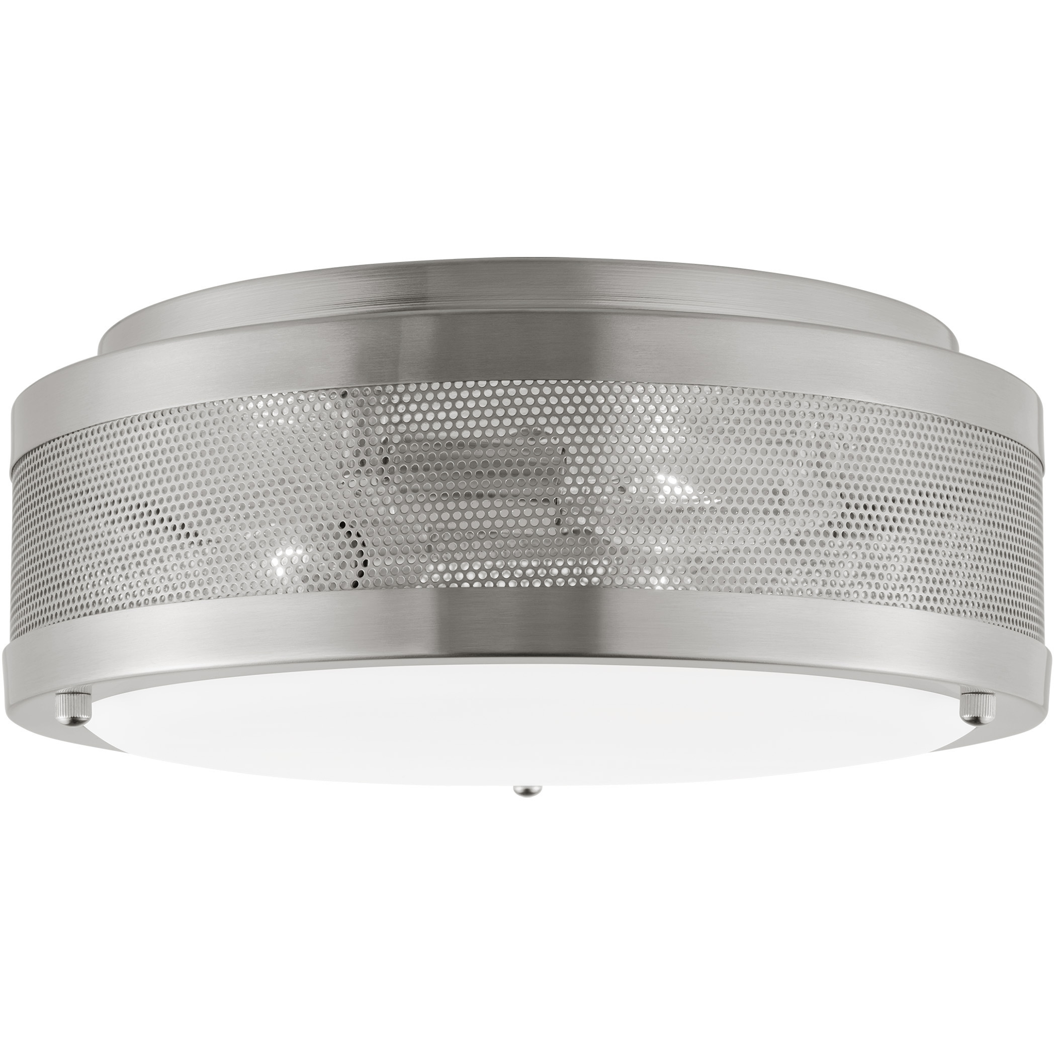 Vander 3 Light 12 inch Brushed Nickel Ceiling Flush Mount Ceiling Light