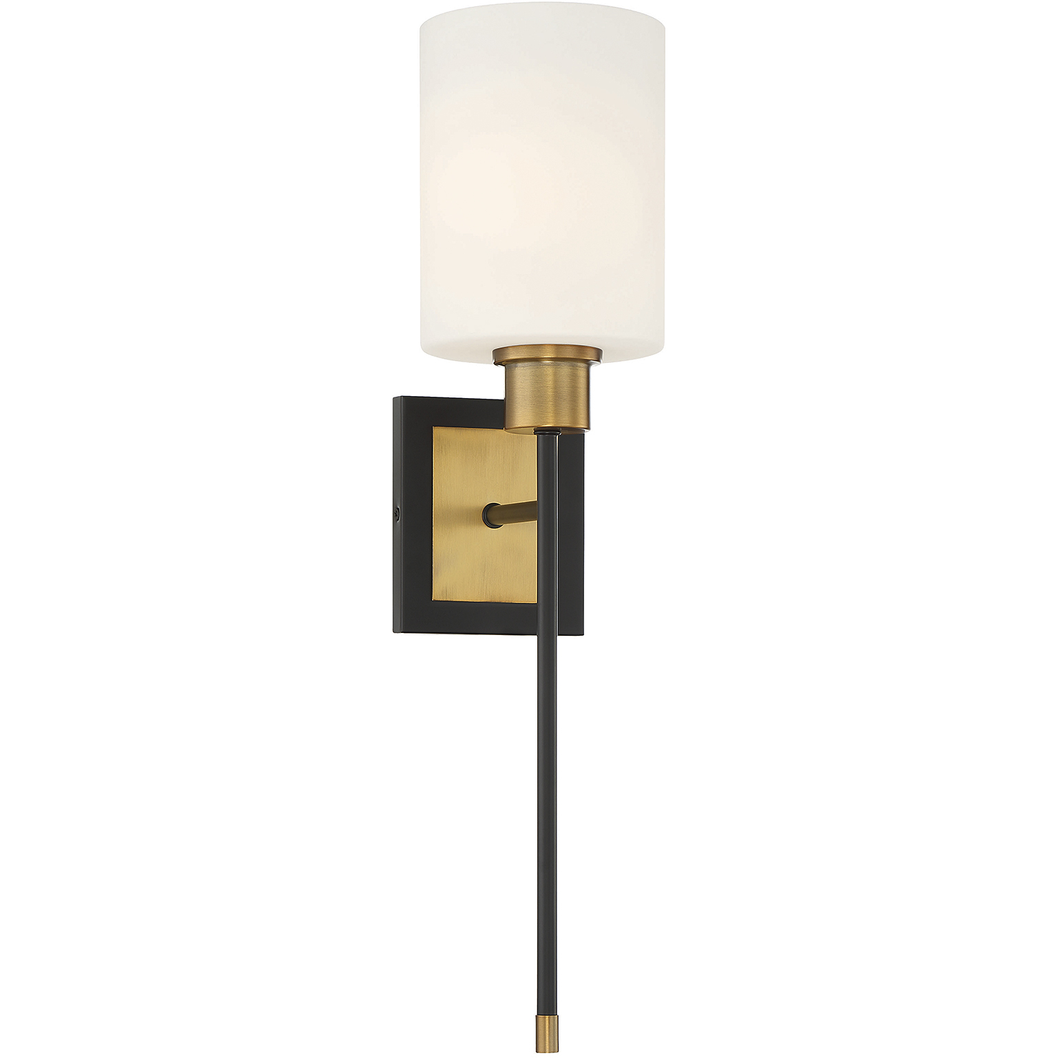 Alvara 1 Light 5.5 inch Black with Warm Brass Accents Wall Sconce Wall Light in Matte Black with Warm Brass, Essentials