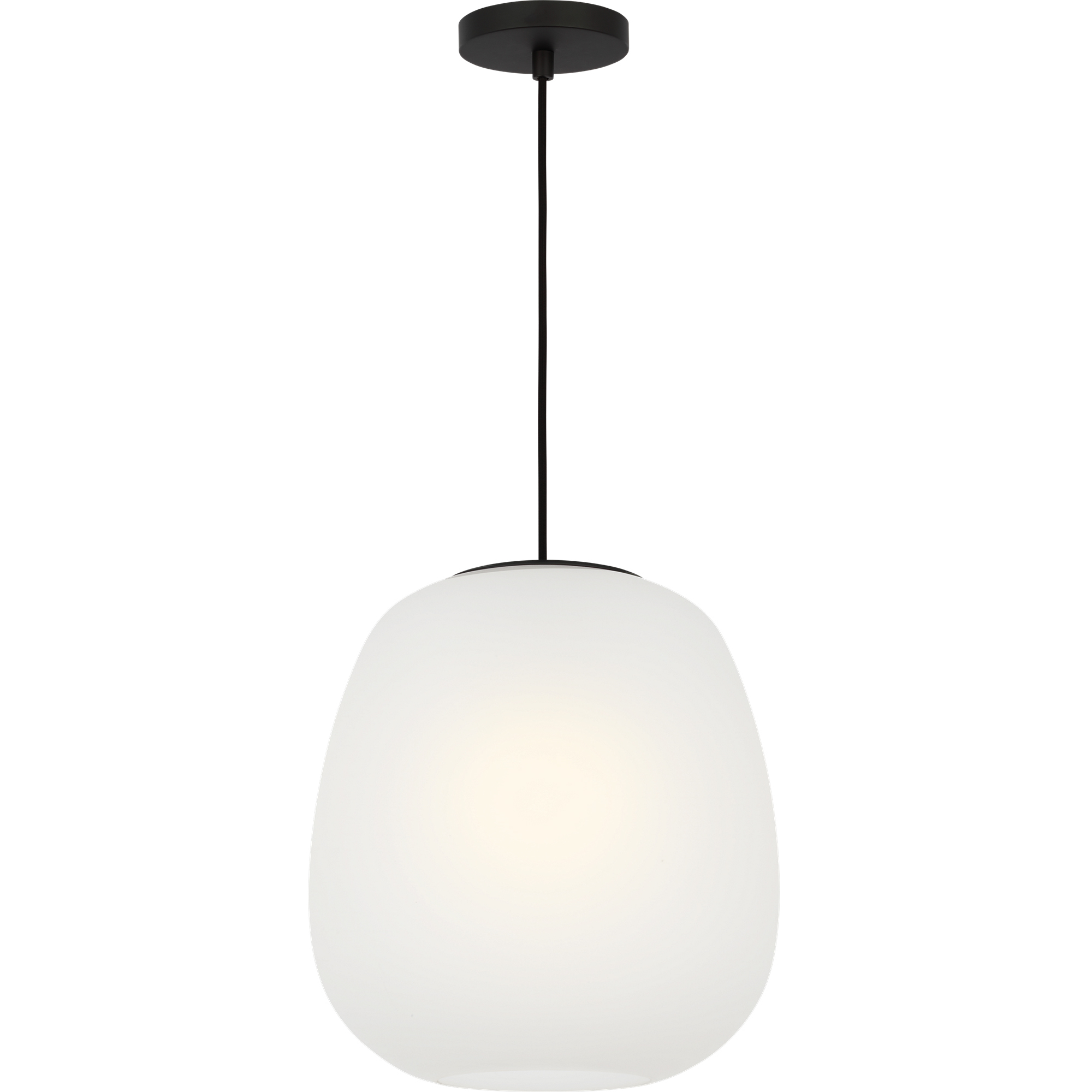 Drew & Jonathan Nico 1 Light 13.25 inch Midnight Black Pendant Ceiling Light in Standard