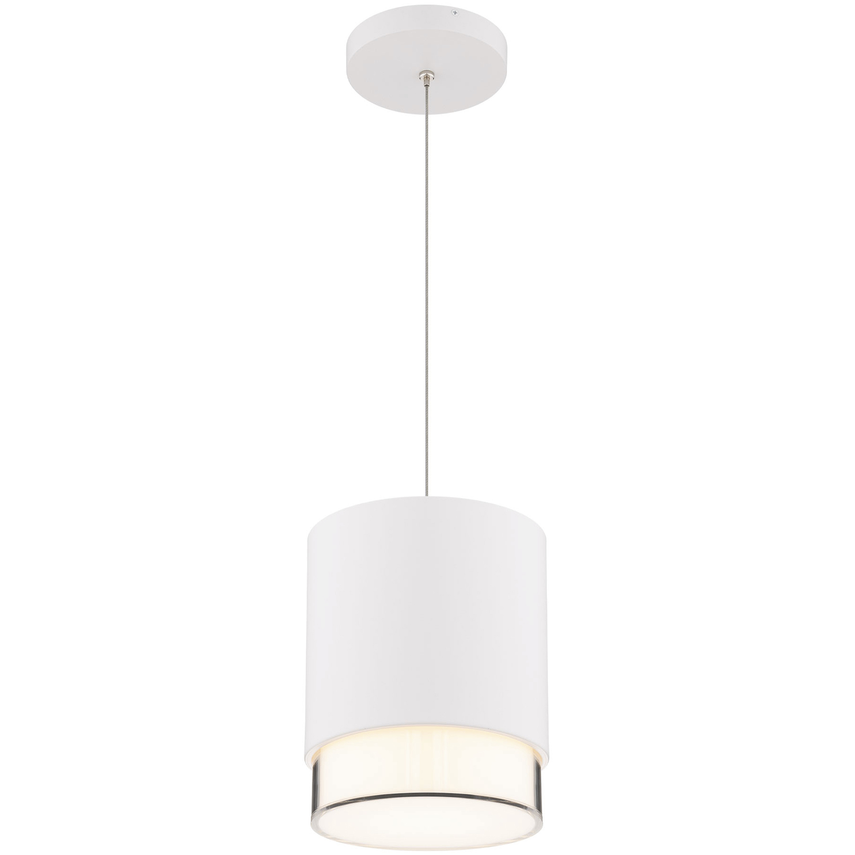 Cloak LED 4.63 inch White Pendant Ceiling Light in 3000K, dweLED