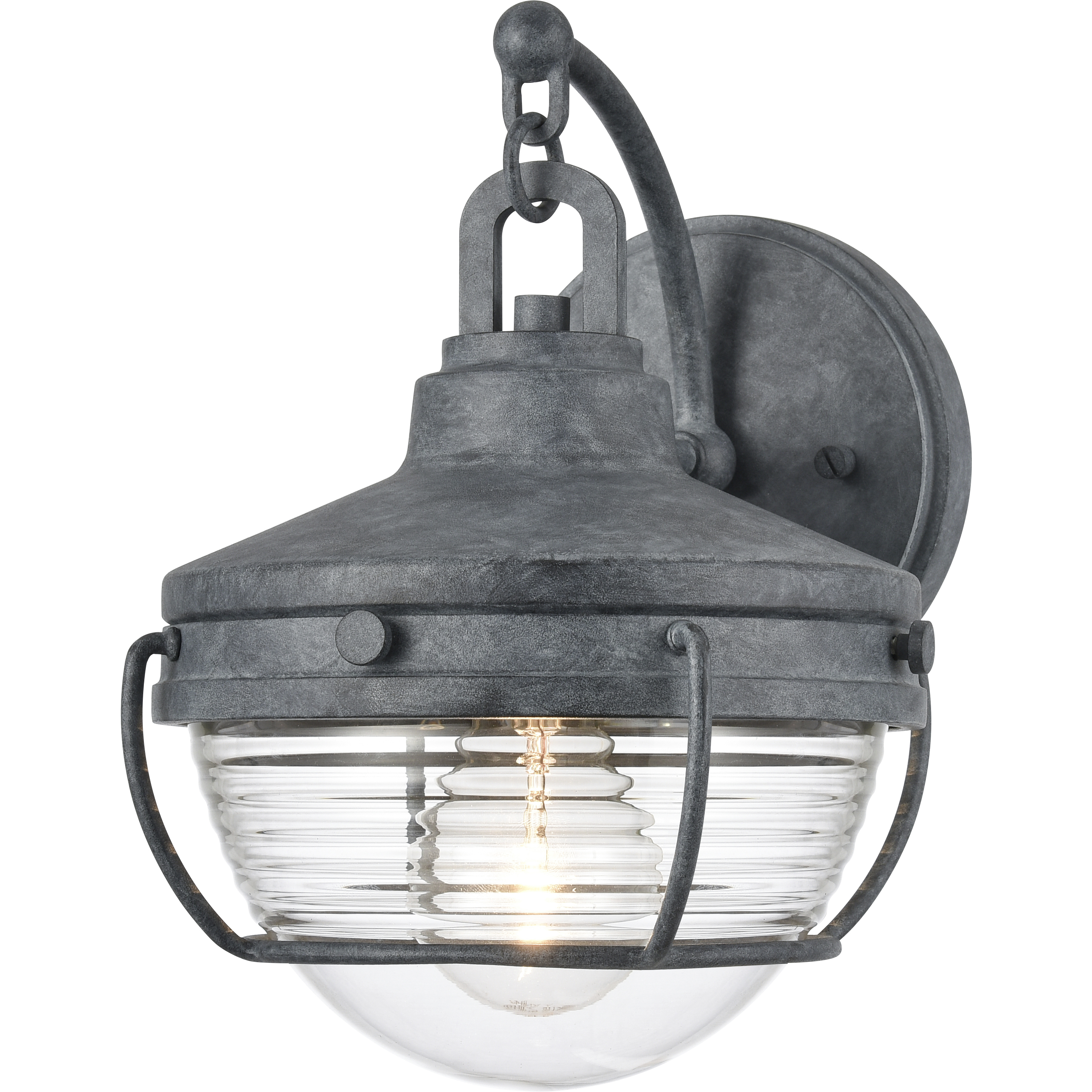 Eastport 1 Light 10 inch Aged Zinc Outdoor Wall Sconce