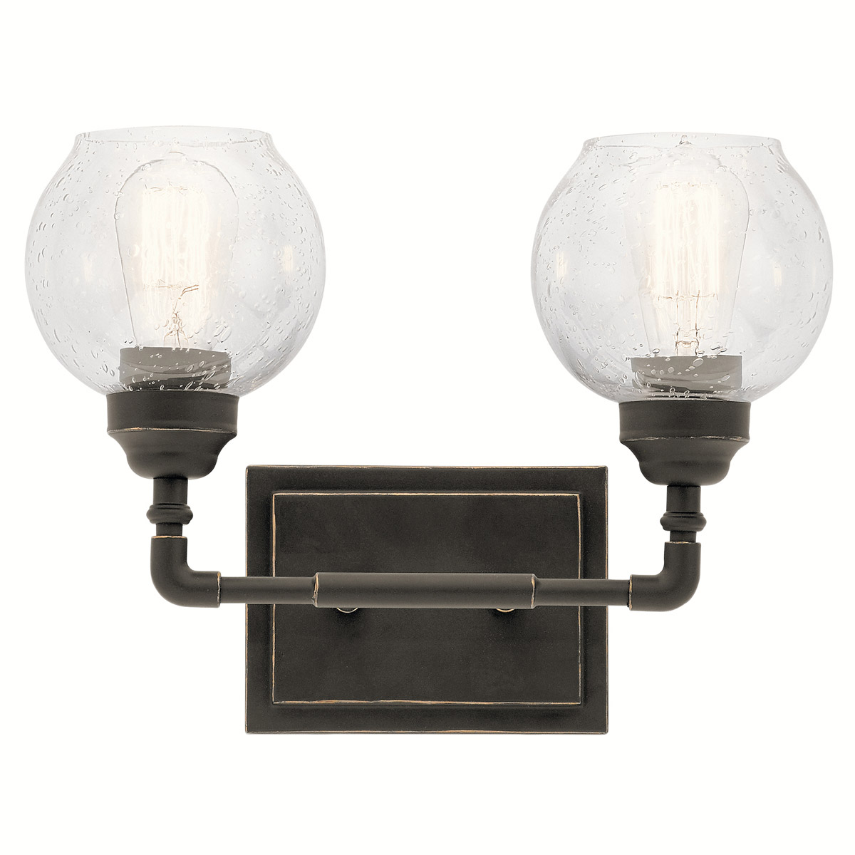 Niles 2 Light 15 inch Olde Bronze Wall Mt Bath 2 Arm Wall Light
