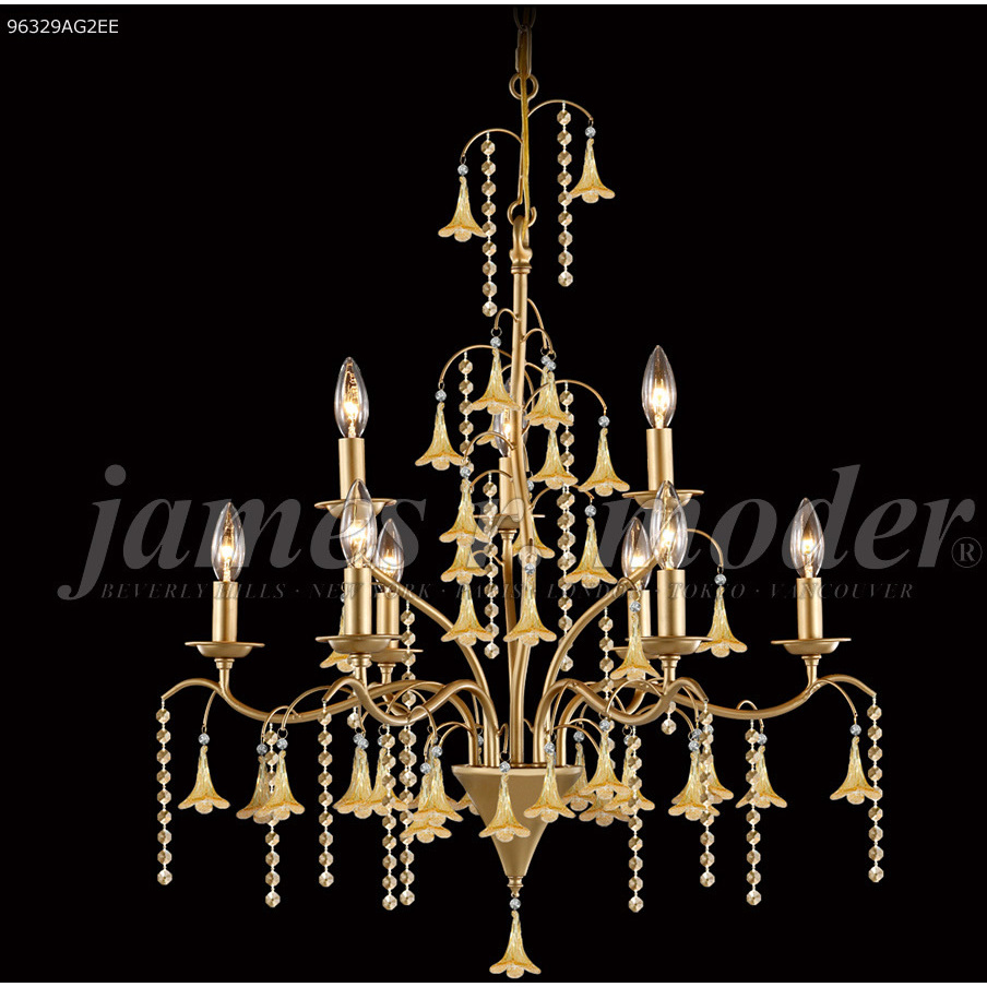 Murano 9 Light 28 inch Silver Chandelier Ceiling Light